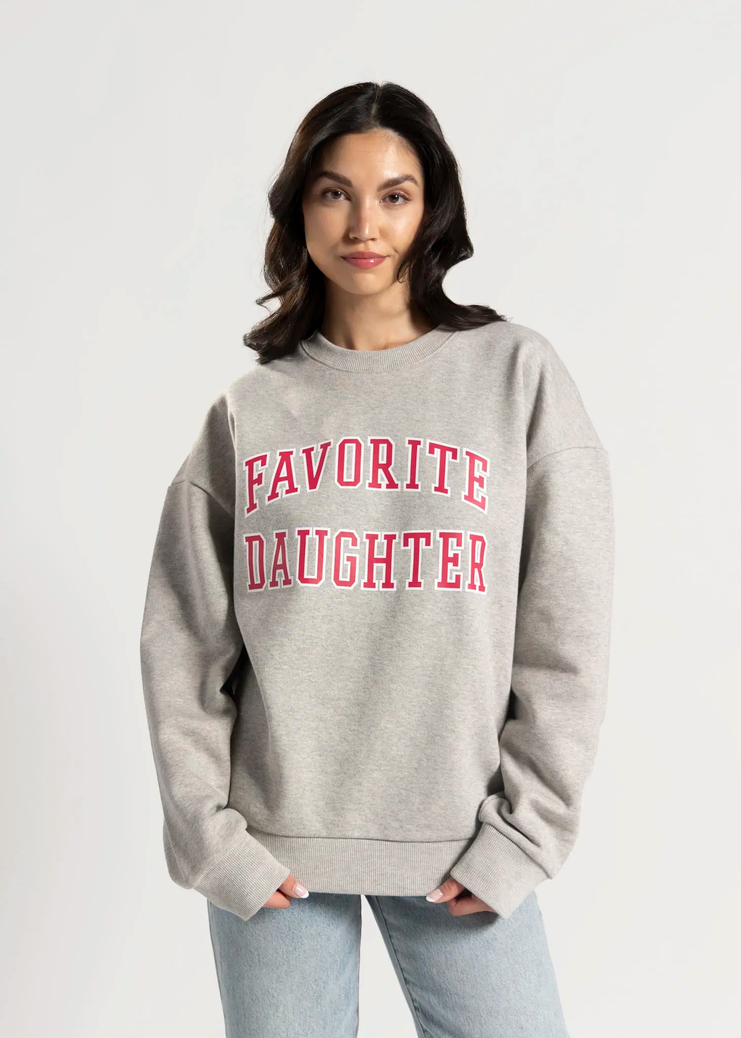 swatch_grey/red collegiate sweatshirt apparel