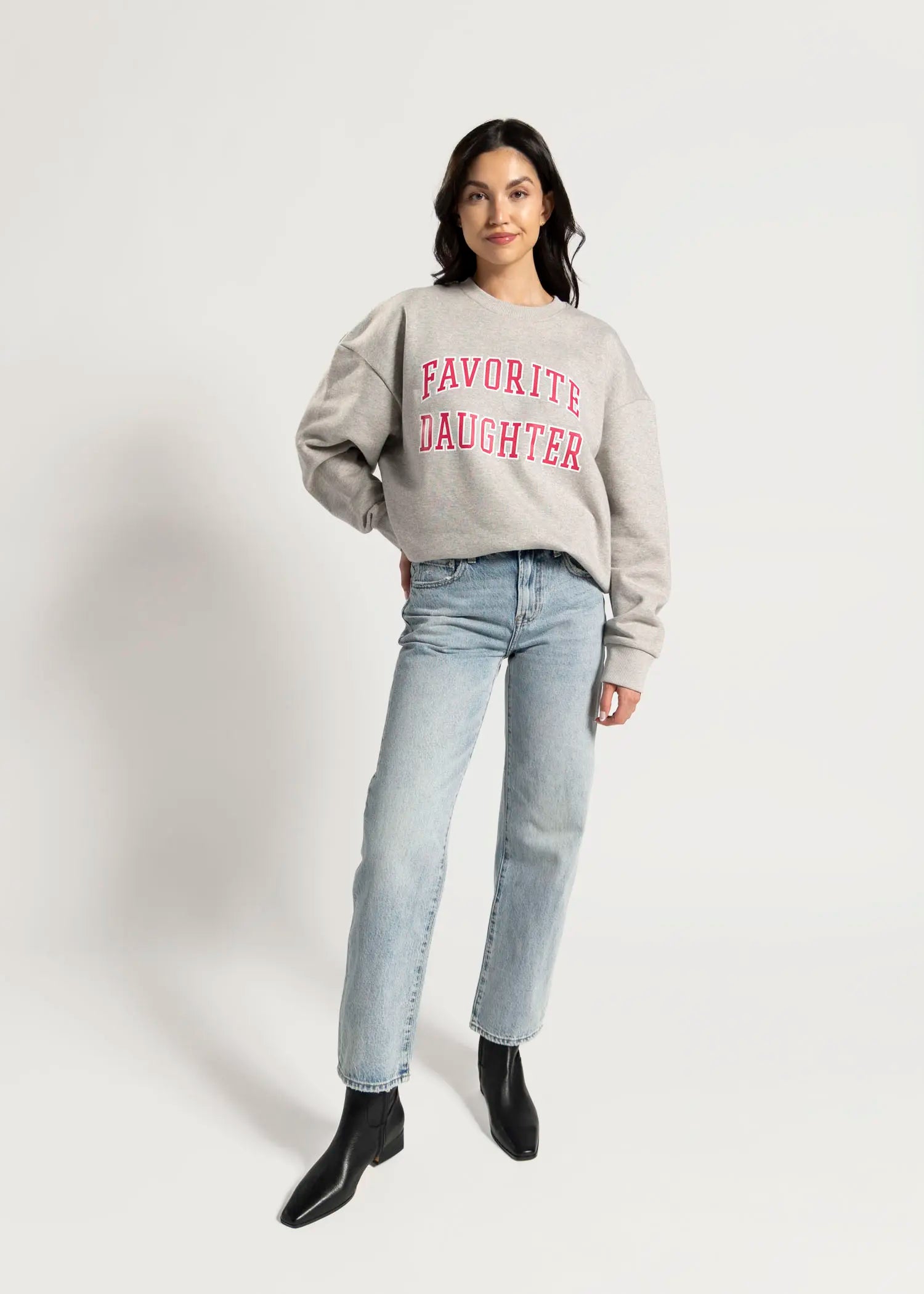 swatch_blue lexi mid rise bowed straight jean apparel