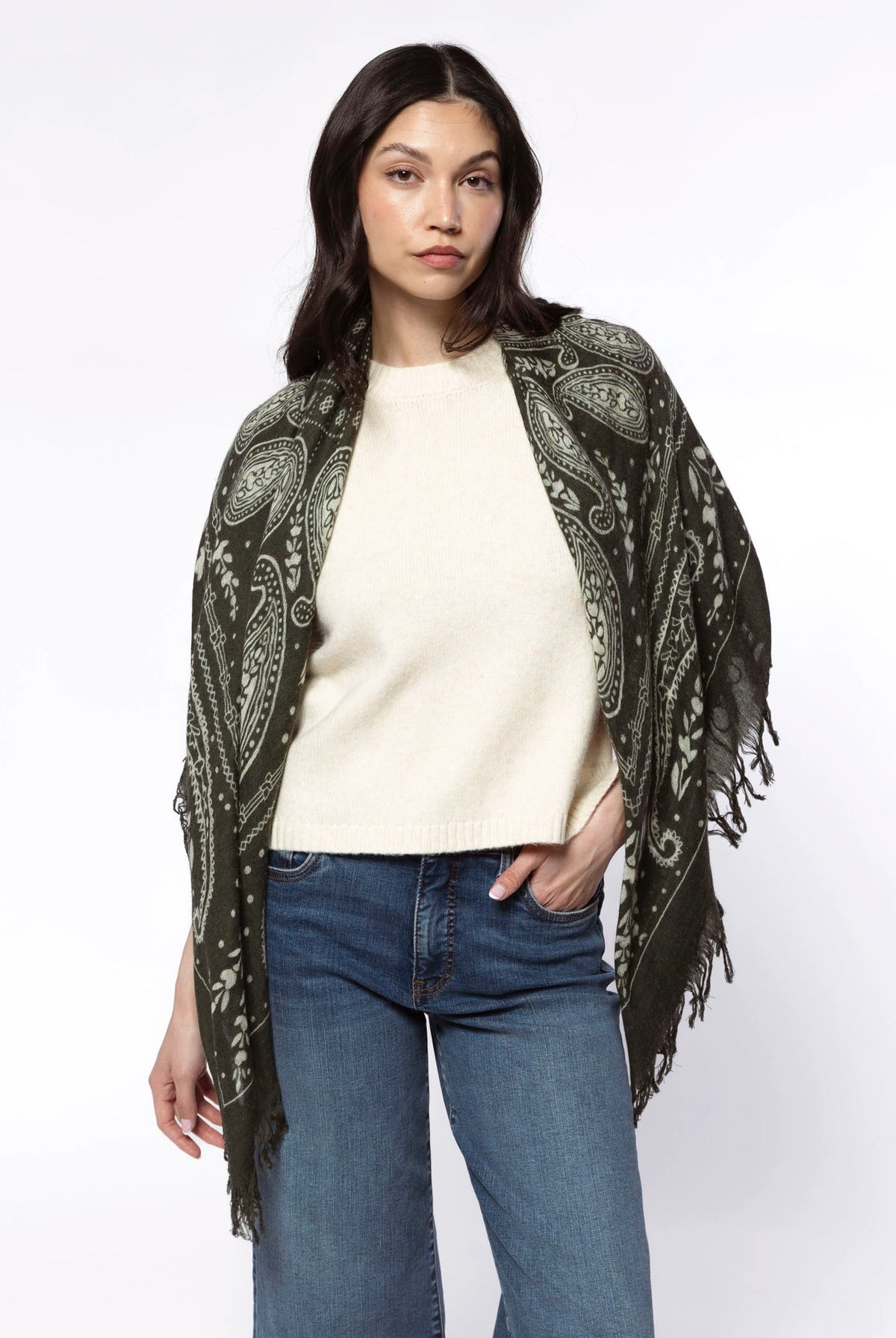swatch_Forest cashmere bandana scarf