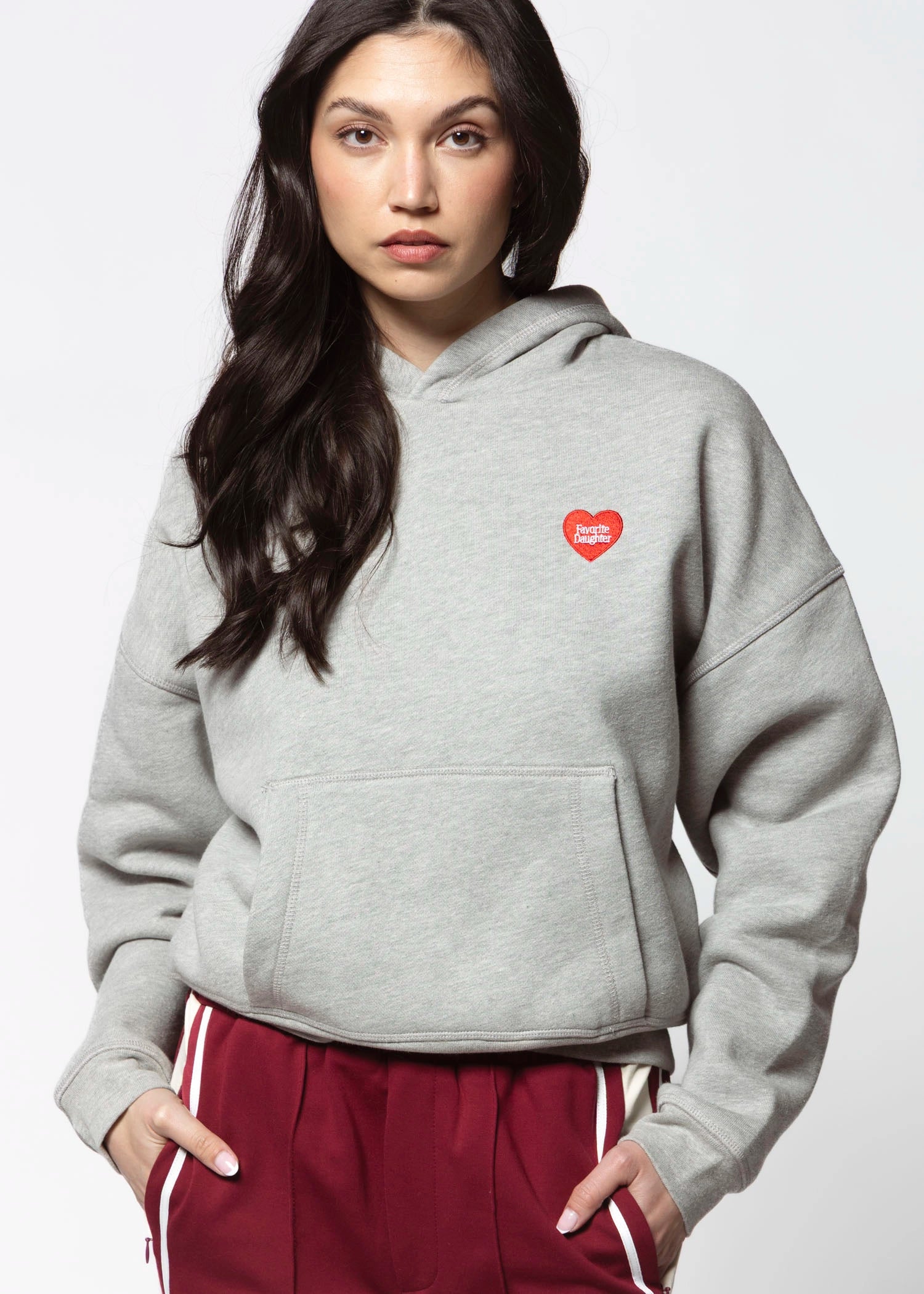swatch_Heather Grey favorite daughter heart hoodie