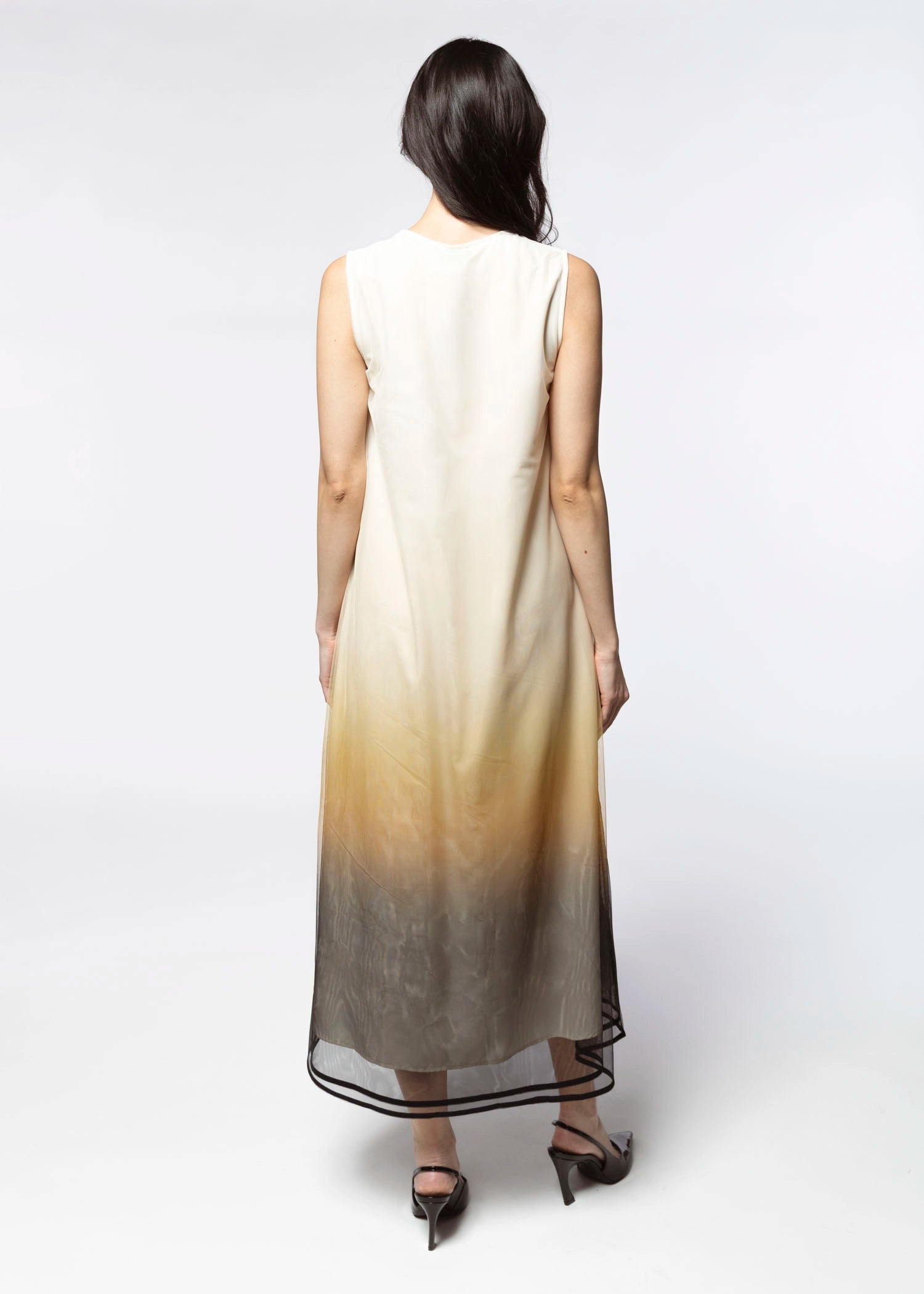 swatch_Mustard sheer ombre dress