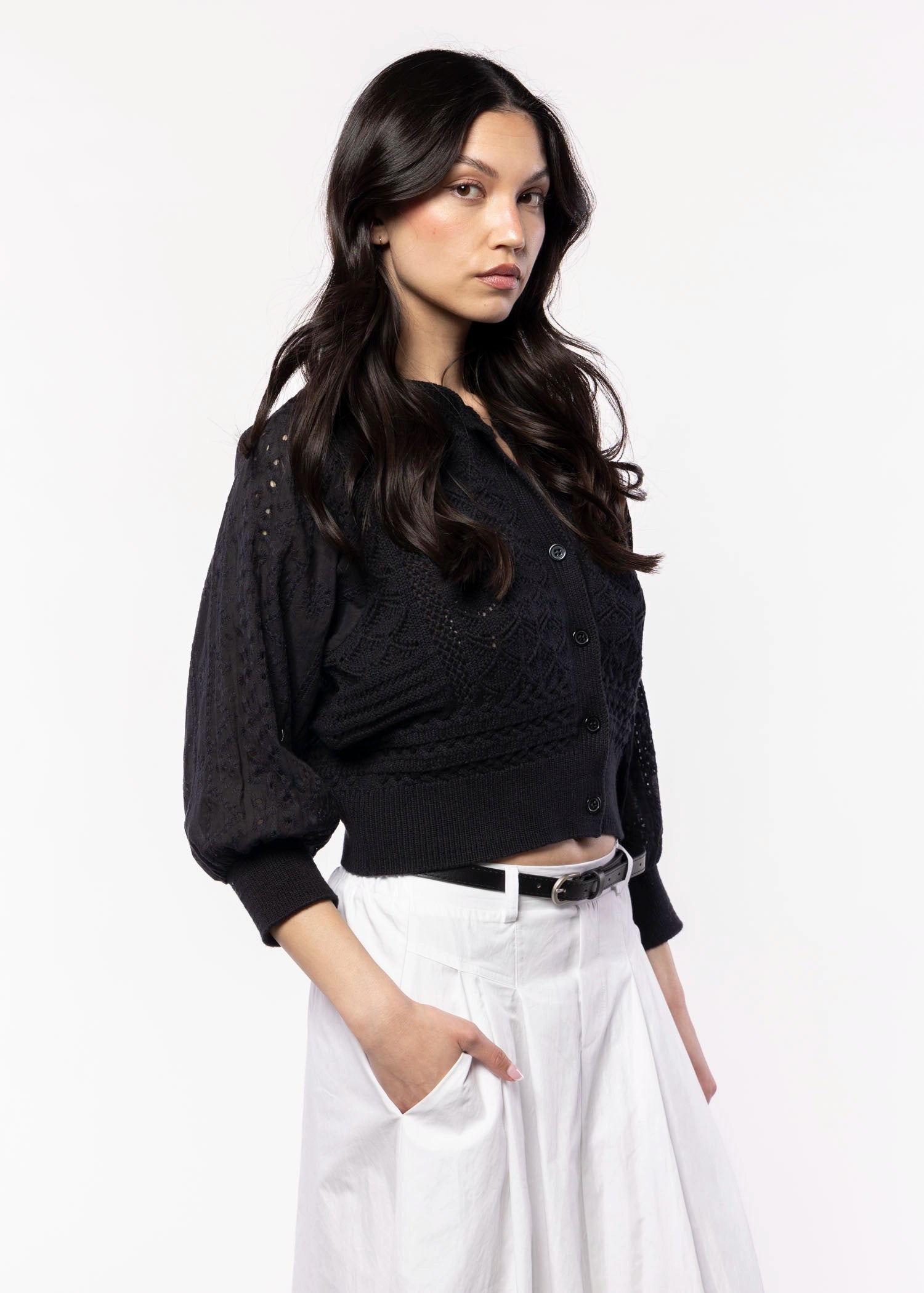 swatch_Black hendry cotton cardigan