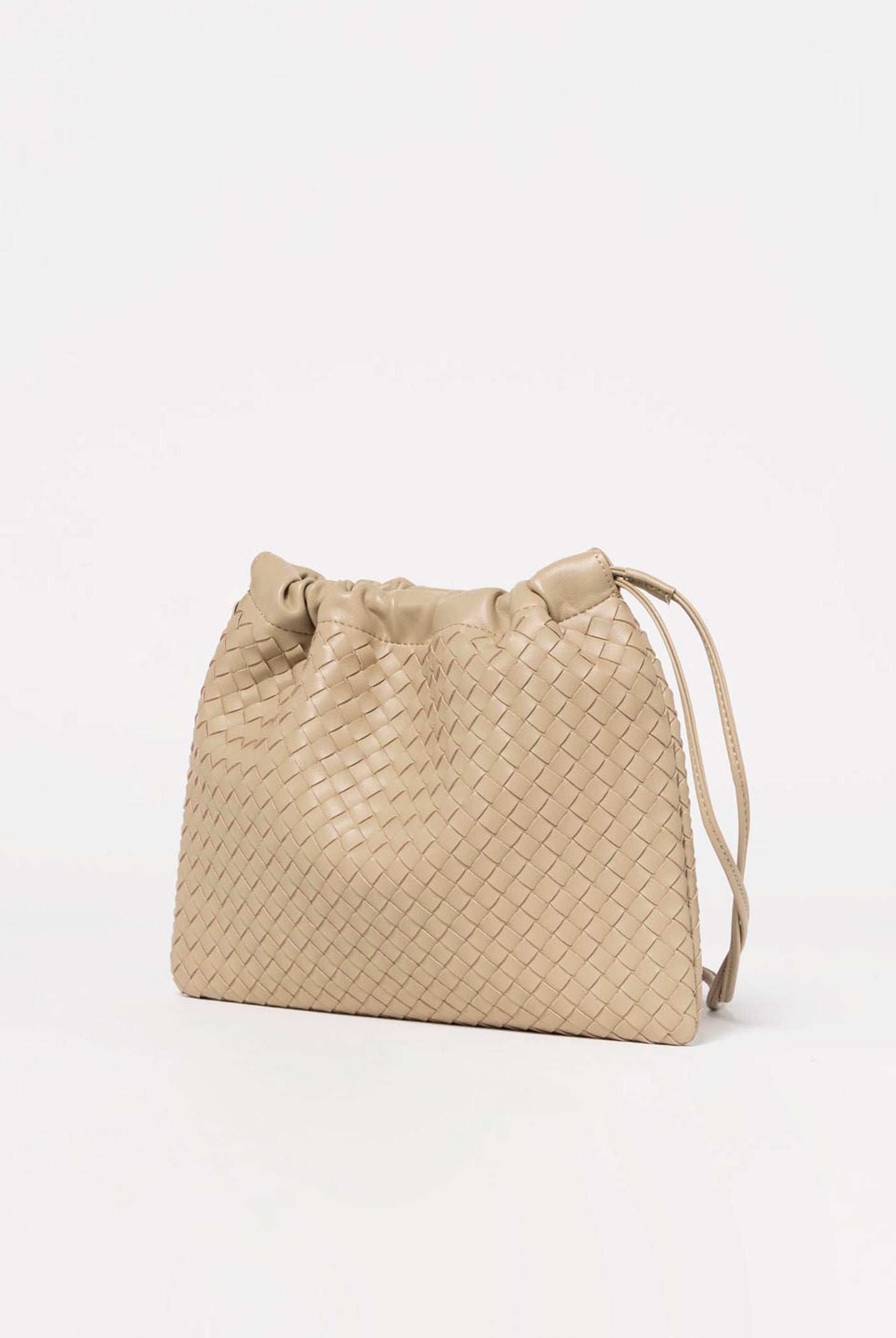 swatch_Taupe woven leather crossbody