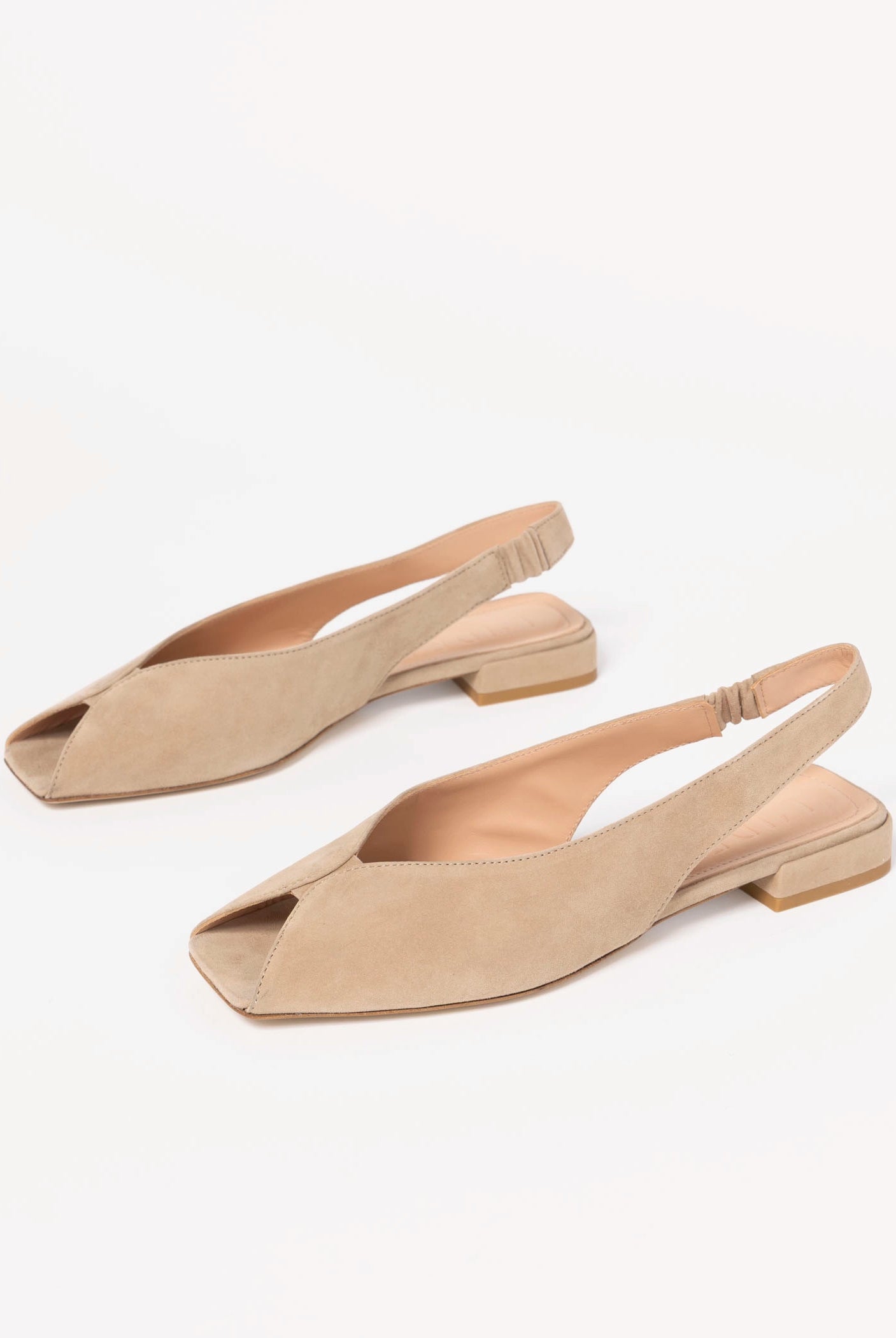 swatch_Taupe Suede flat peep toe sandal