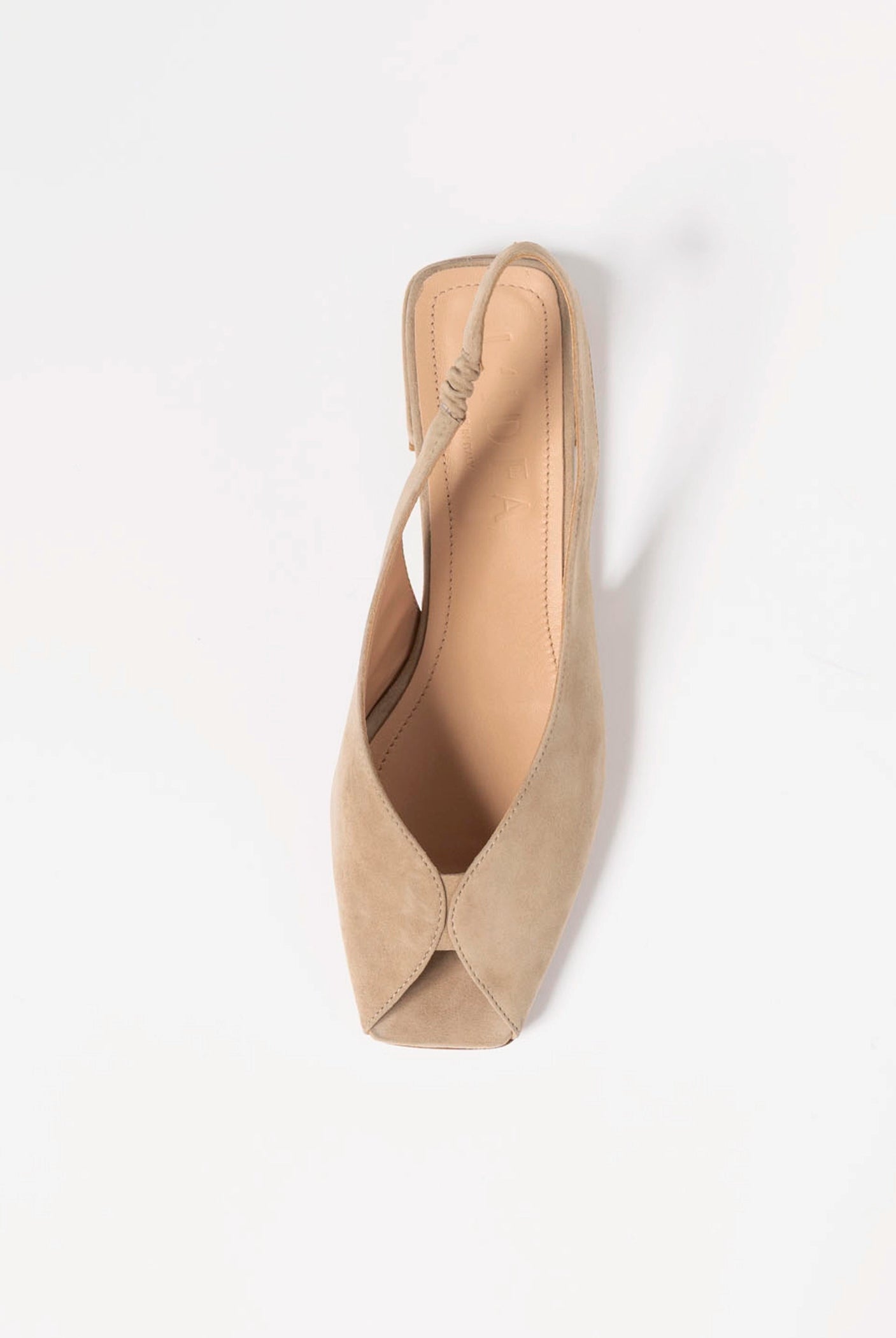 swatch_Taupe Suede flat peep toe sandal