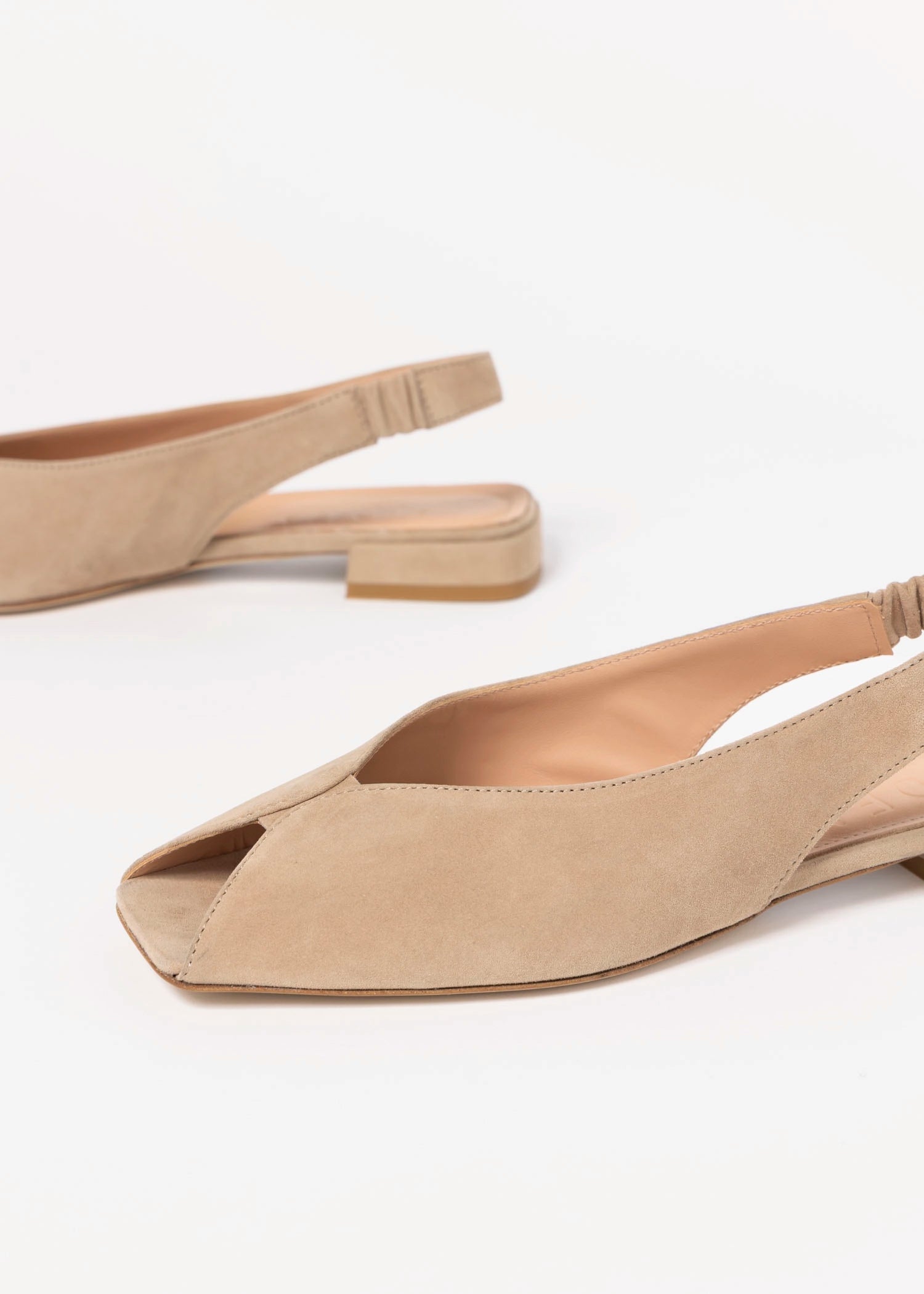 swatch_Taupe Suede flat peep toe sandal