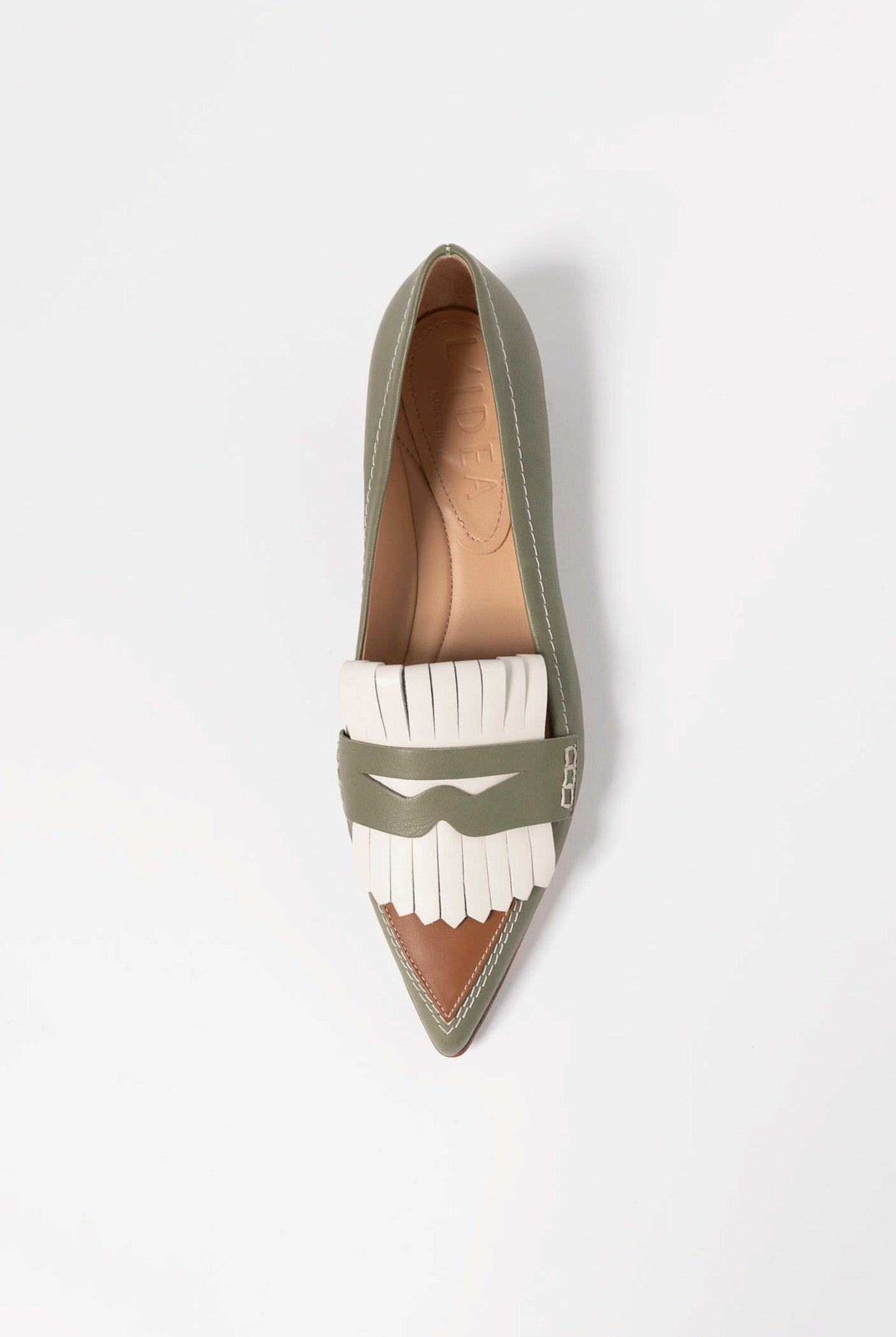 swatch_Sage Multi Leather pointed toe flat