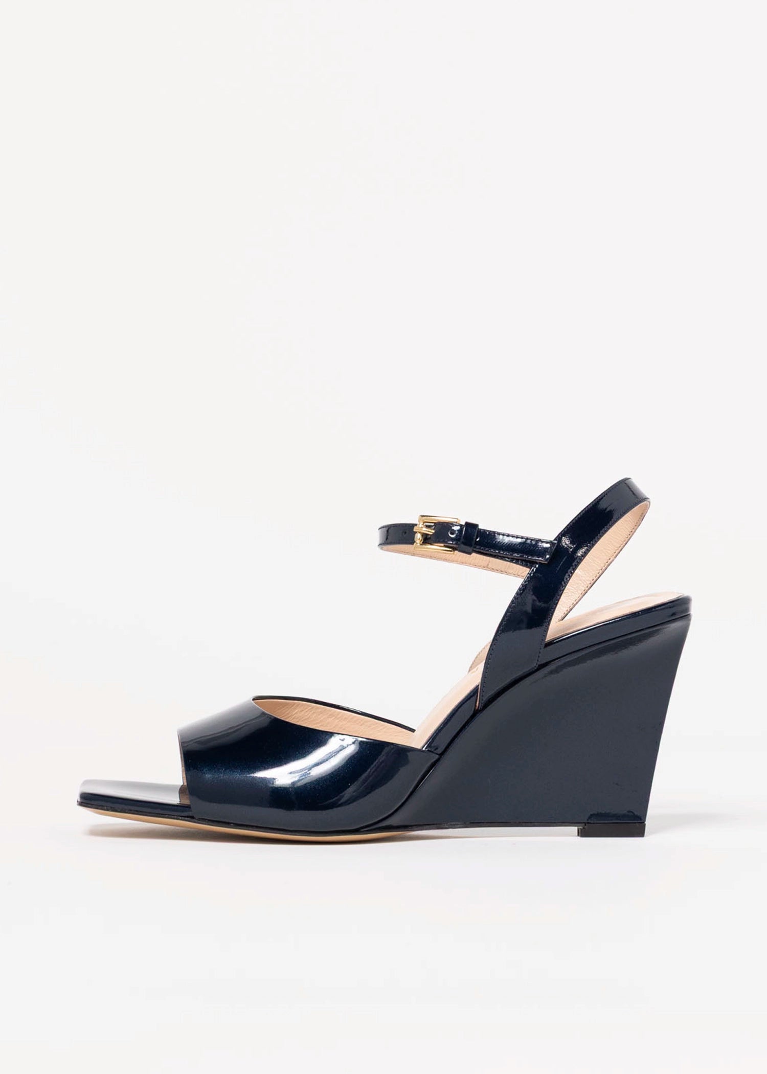 swatch_Navy Patent wedge sandal
