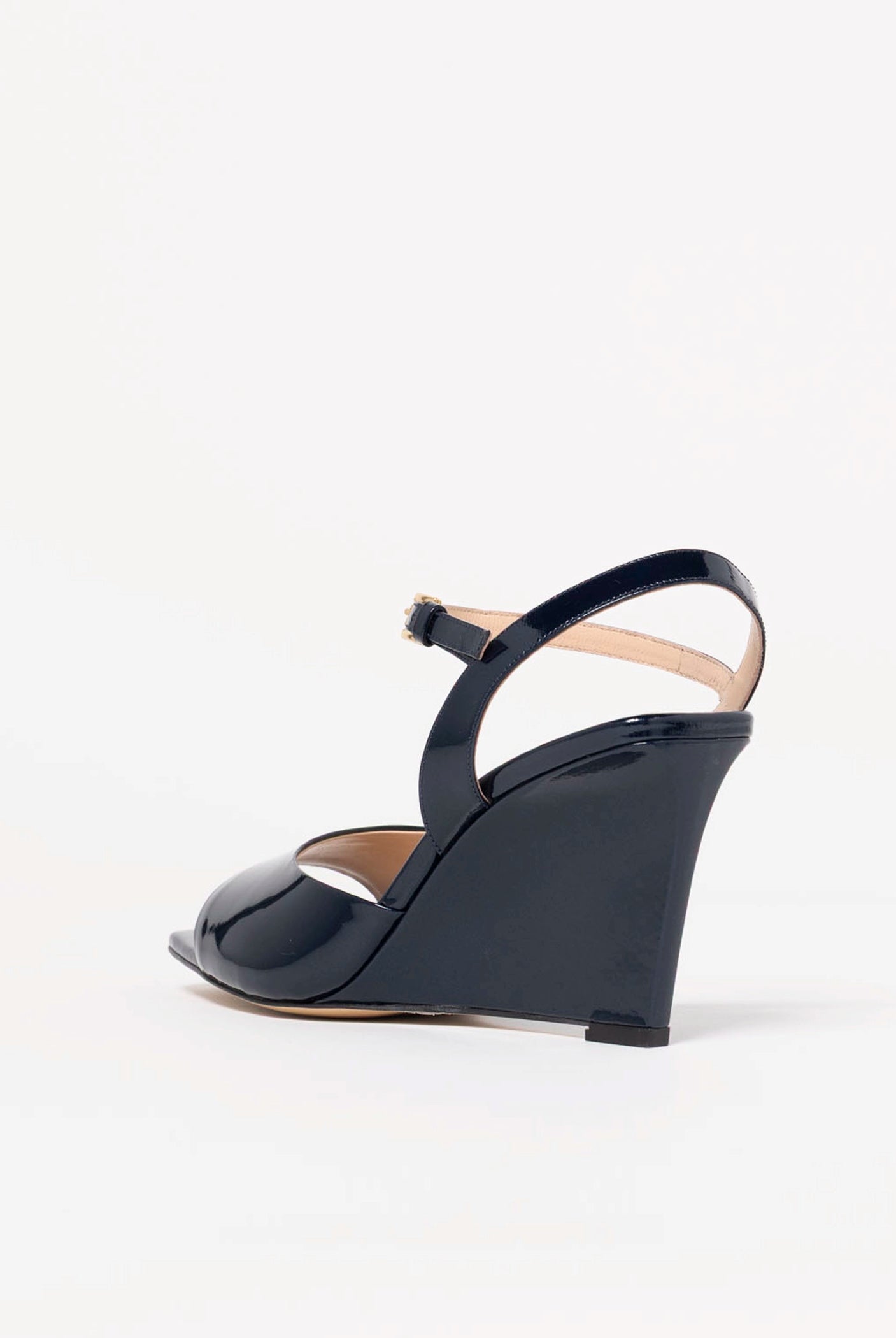 swatch_Navy Patent wedge sandal