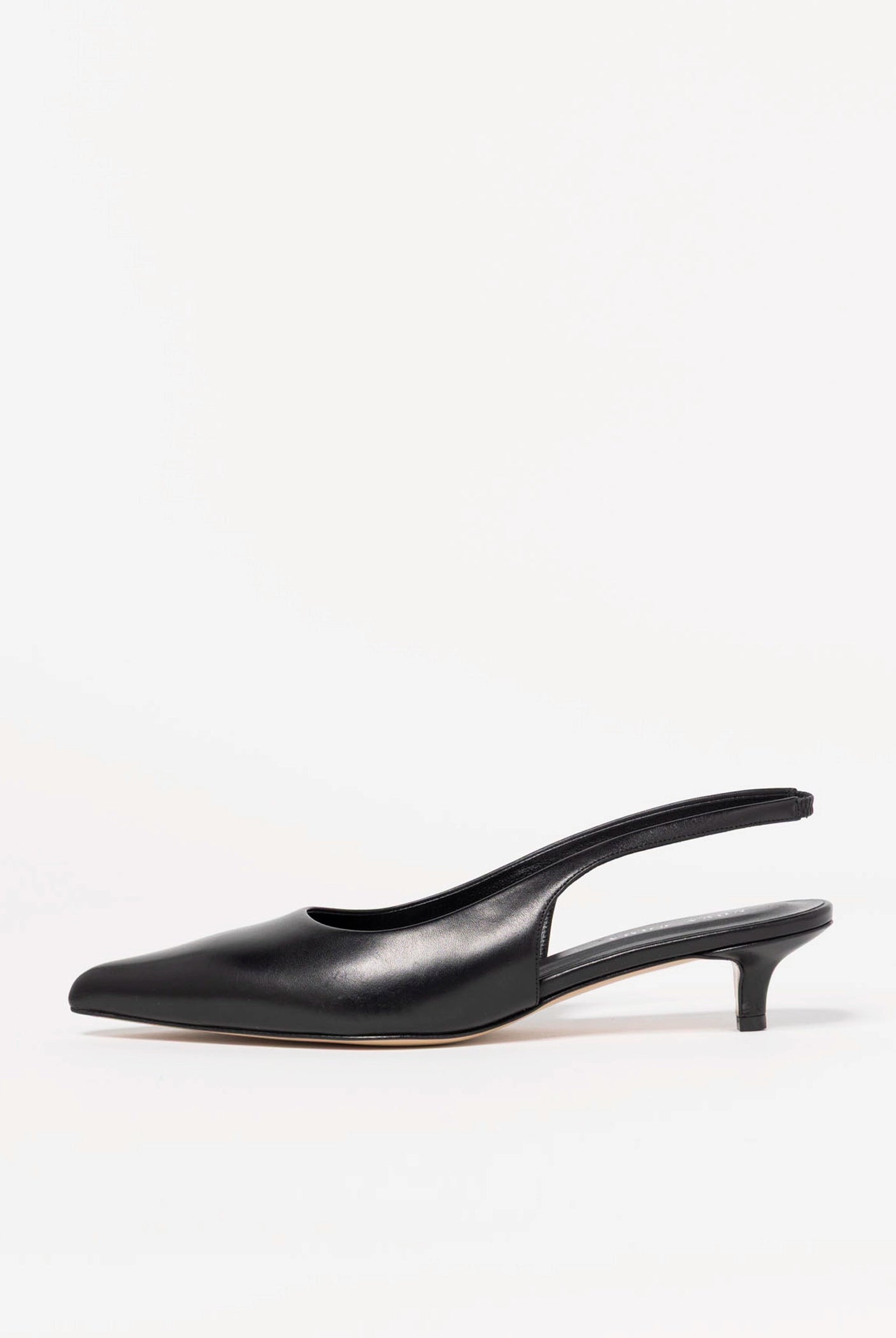 swatch_Black Leather kitten heel pump