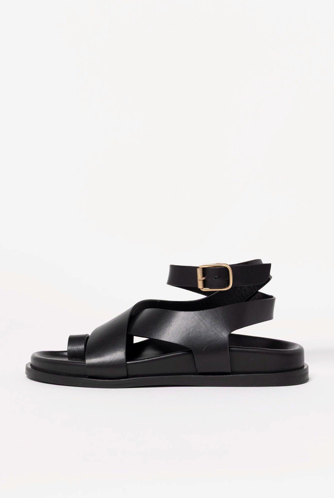 swatch_Black Leather leather footbed sandal