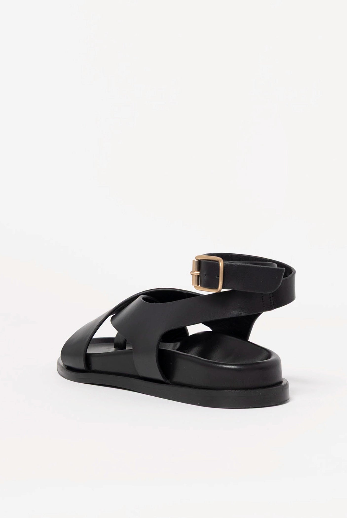swatch_Black Leather leather footbed sandal