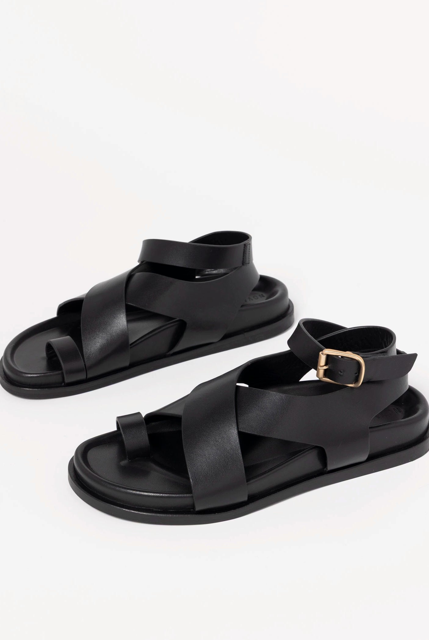 swatch_Black Leather leather footbed sandal