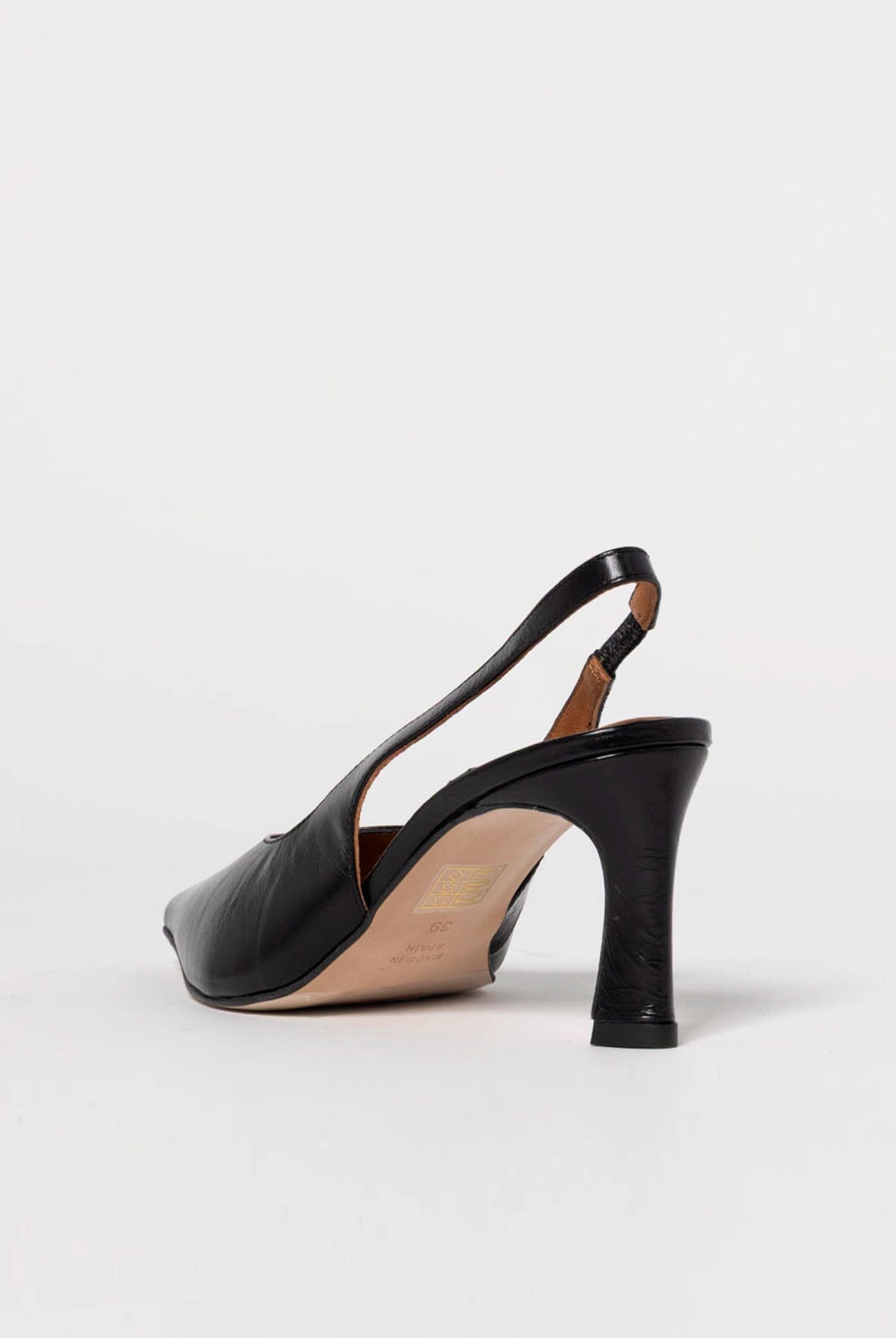 swatch_Black leather nara leather slingback angel alarcon