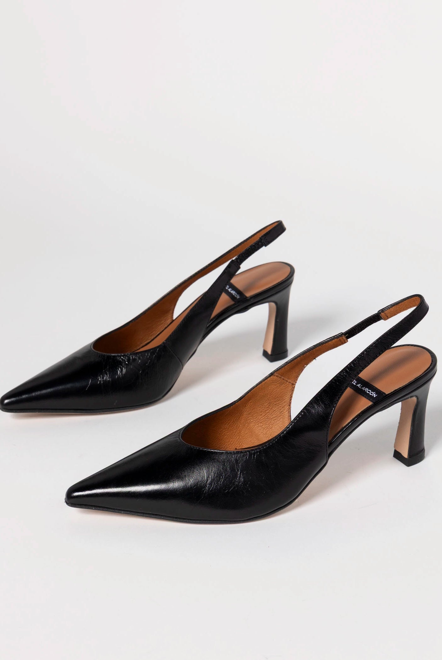 swatch_Black leather nara leather slingback angel alarcon