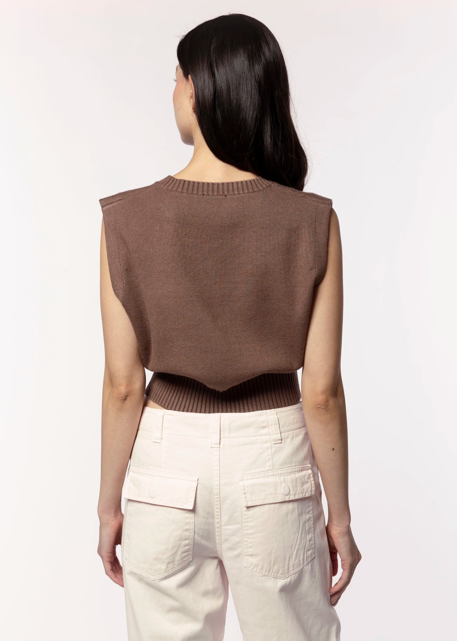 swatch_Mocha kerisma issa sleveless knit top