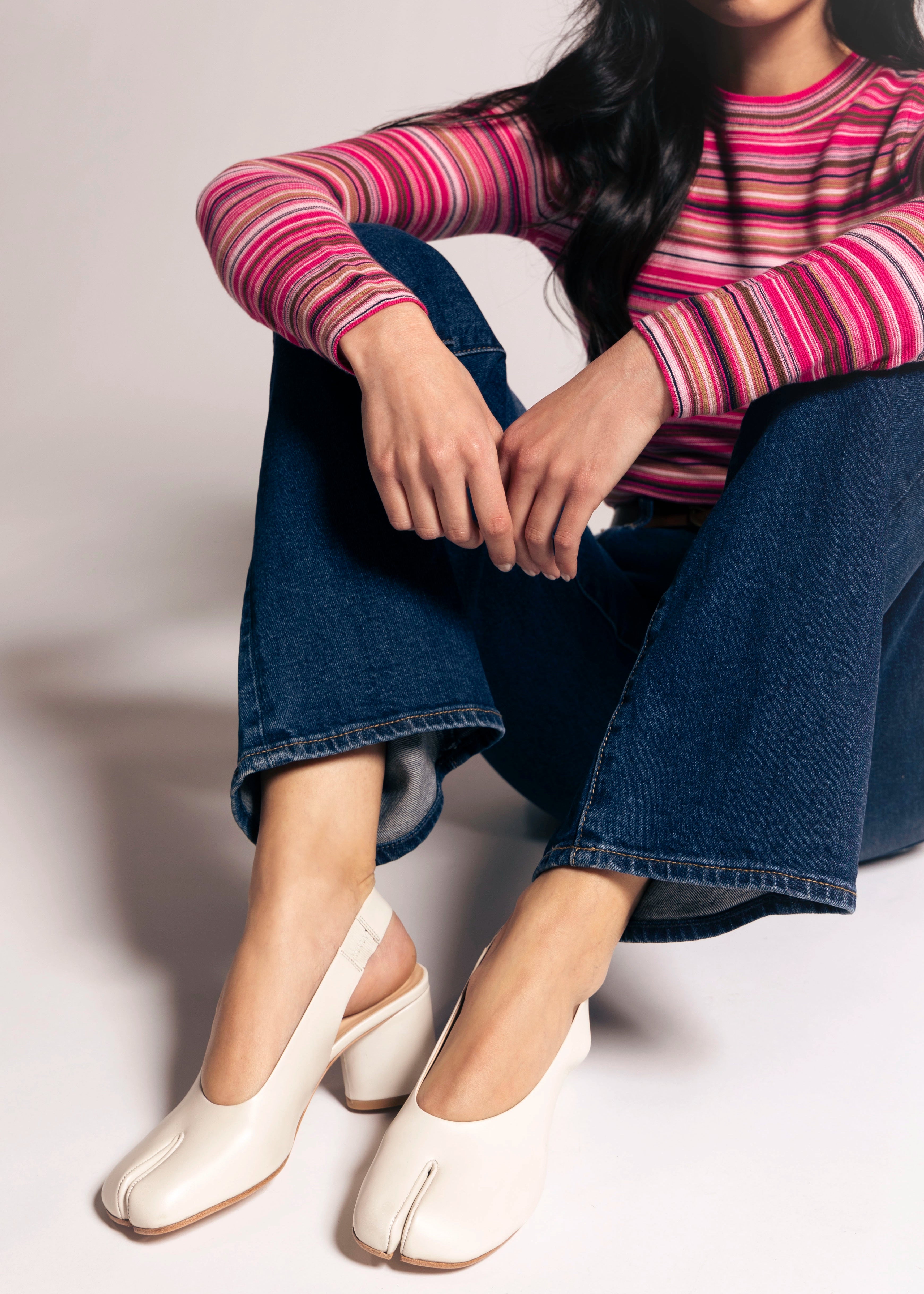 swatch_Bone Leather tabi slingback pump