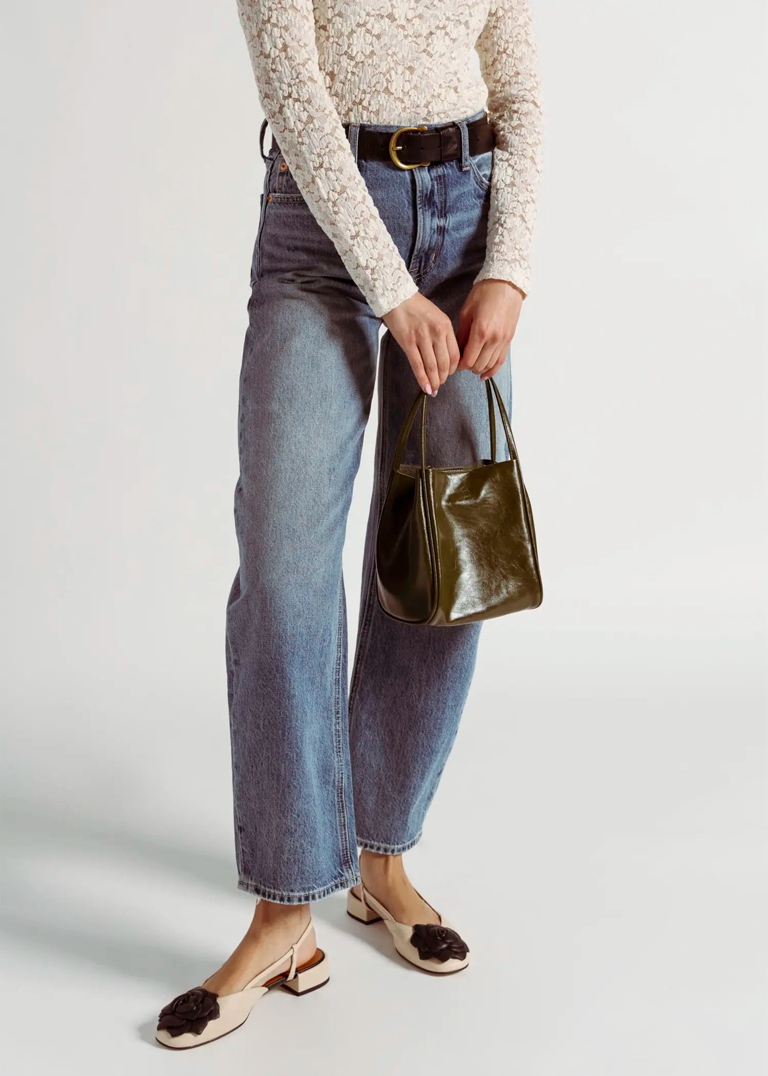 swatch_neutrals florence leather slingback flat shoes