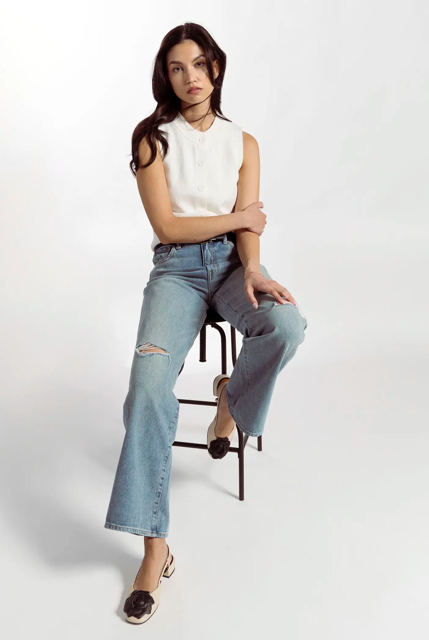 swatch_neutrals florence leather slingback flat shoes