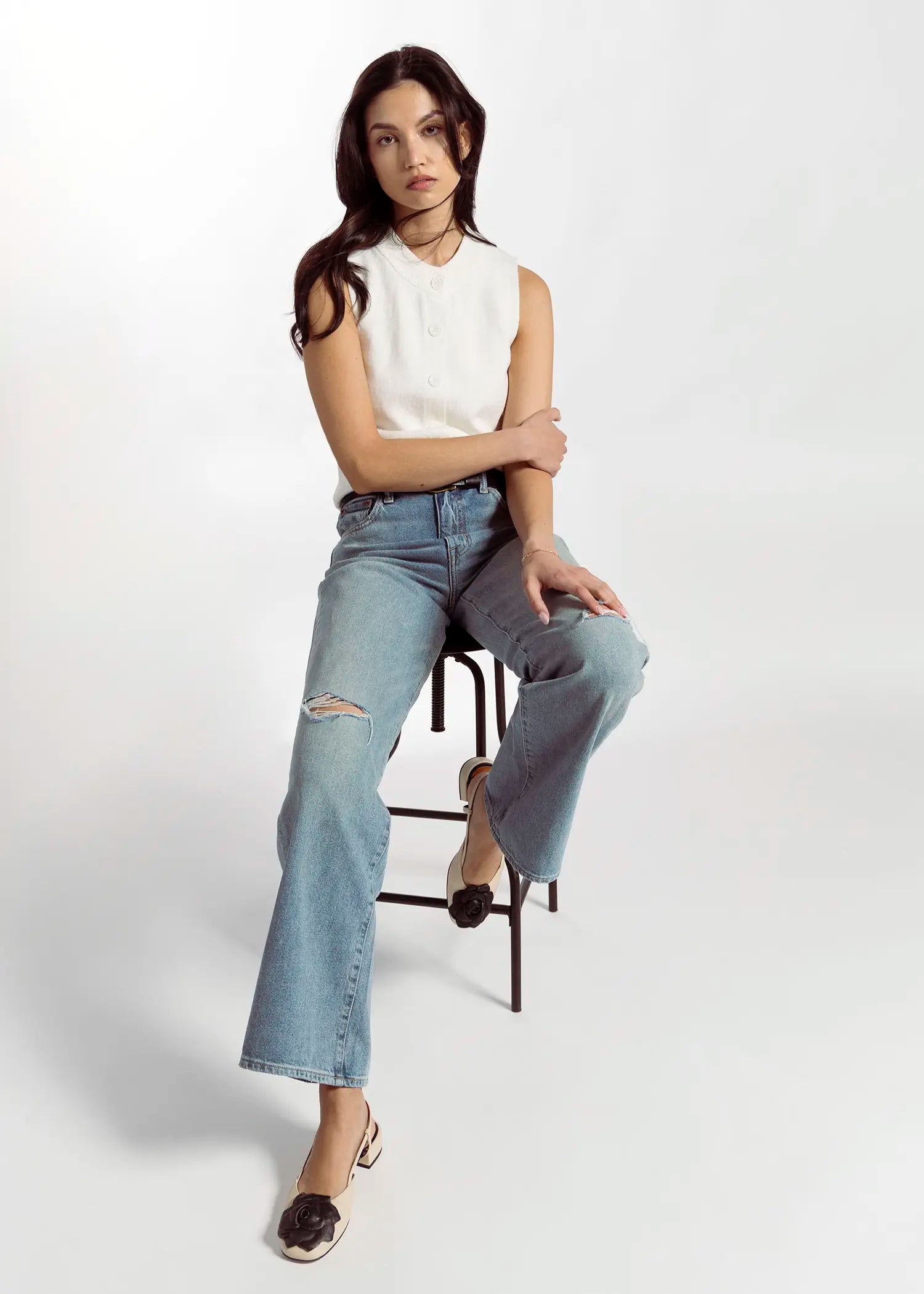 swatch_neutrals florence leather slingback flat shoes