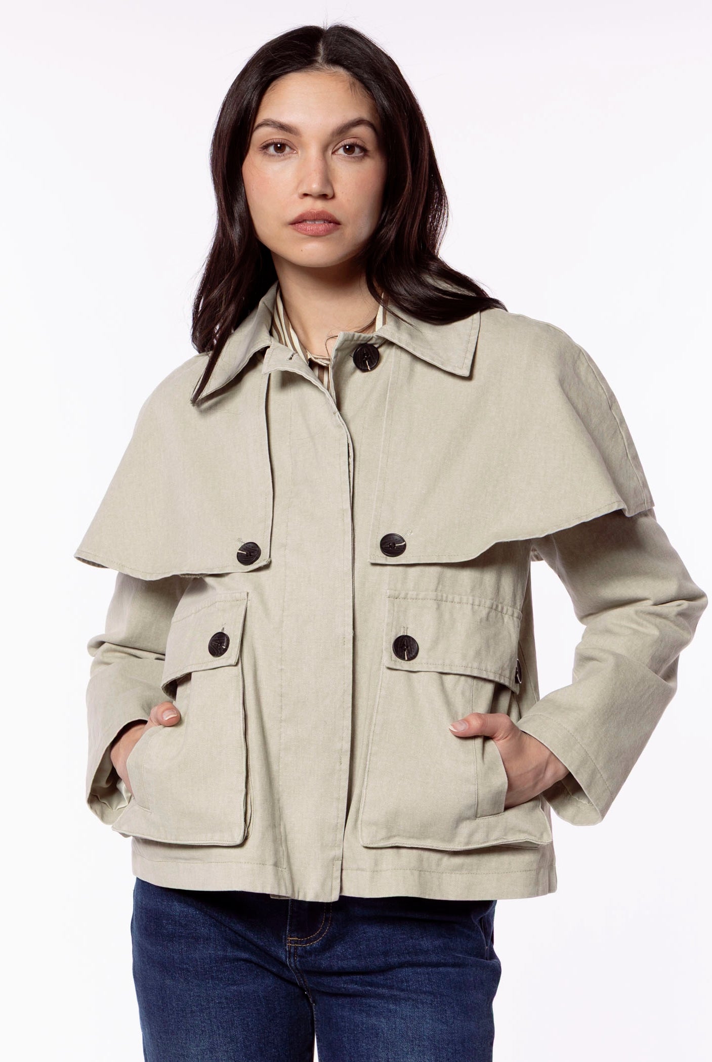 swatch_Tan avec les filles cotton cape jacket