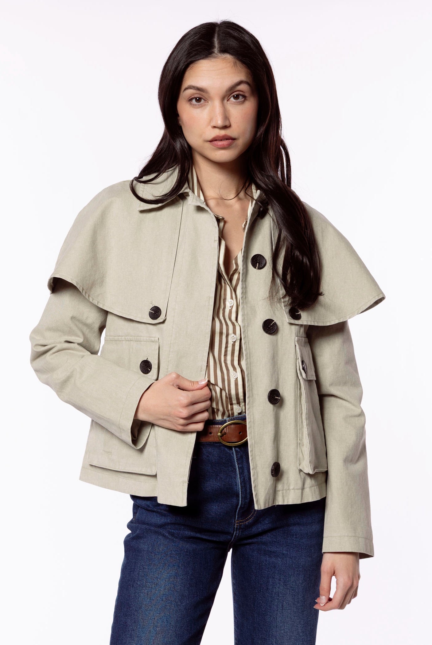 swatch_Tan avec les filles cotton cape jacket