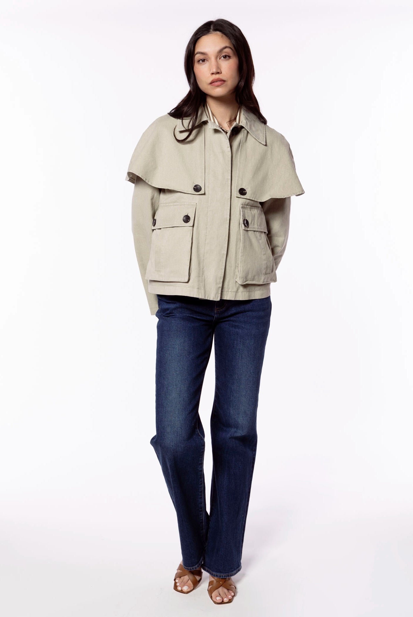 swatch_Tan avec les filles cotton cape jacket