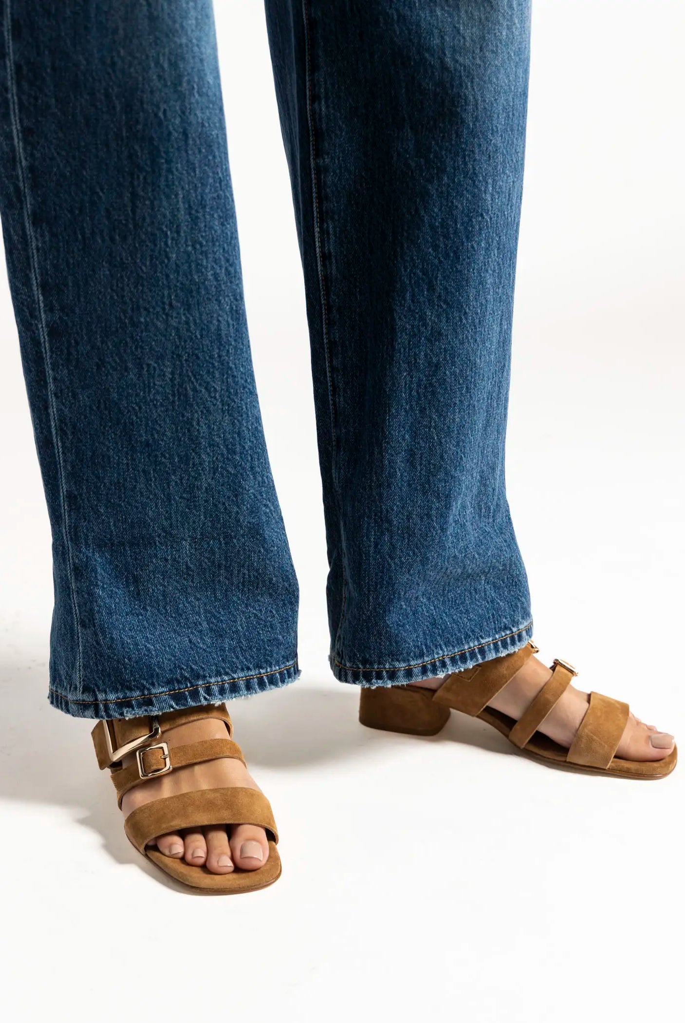 swatch_whiskey suede heeled buckle sandal heeled sandals