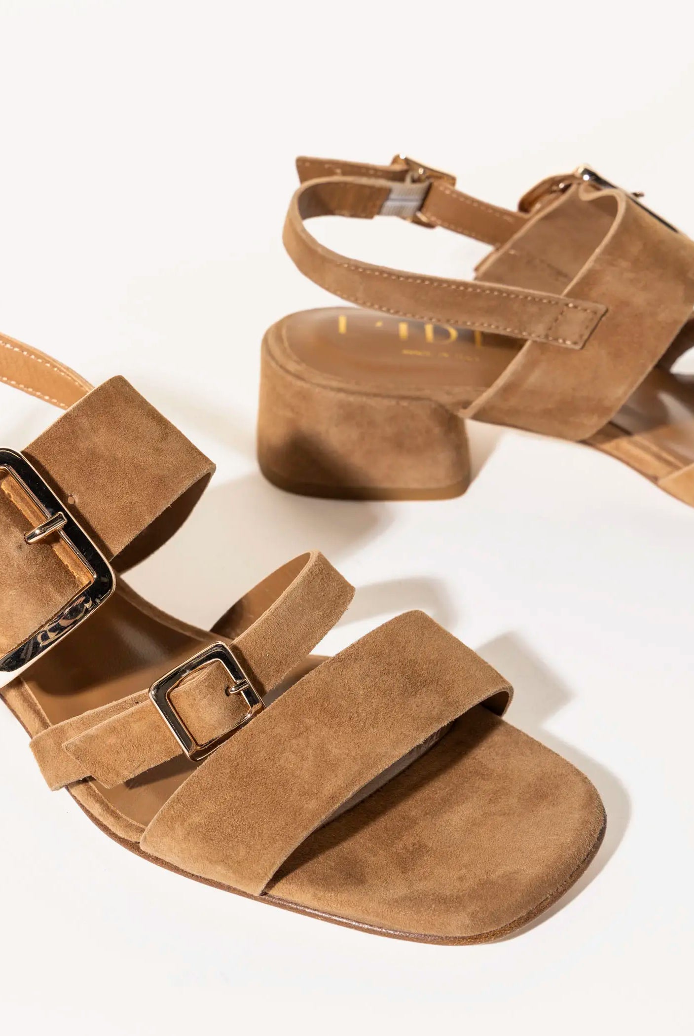 swatch_whiskey suede heeled buckle sandal heeled sandals