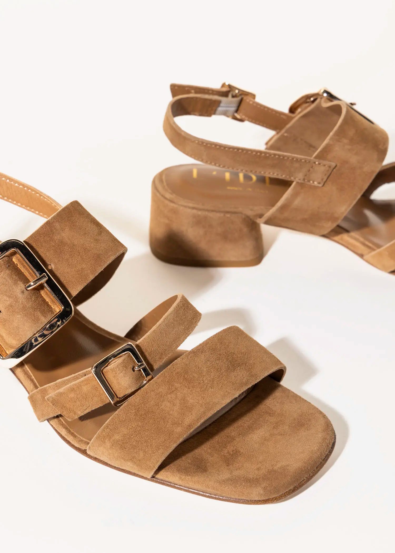 swatch_whiskey suede heeled buckle sandal heeled sandals