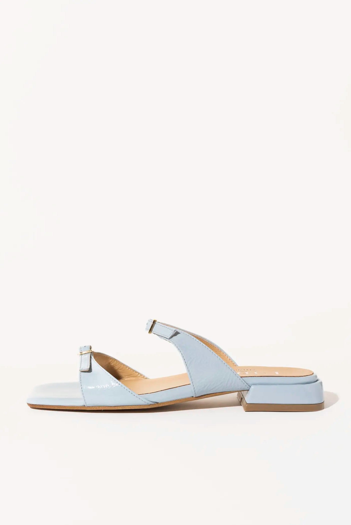 swatch_light blue patent laverne leather sandal flat sandals