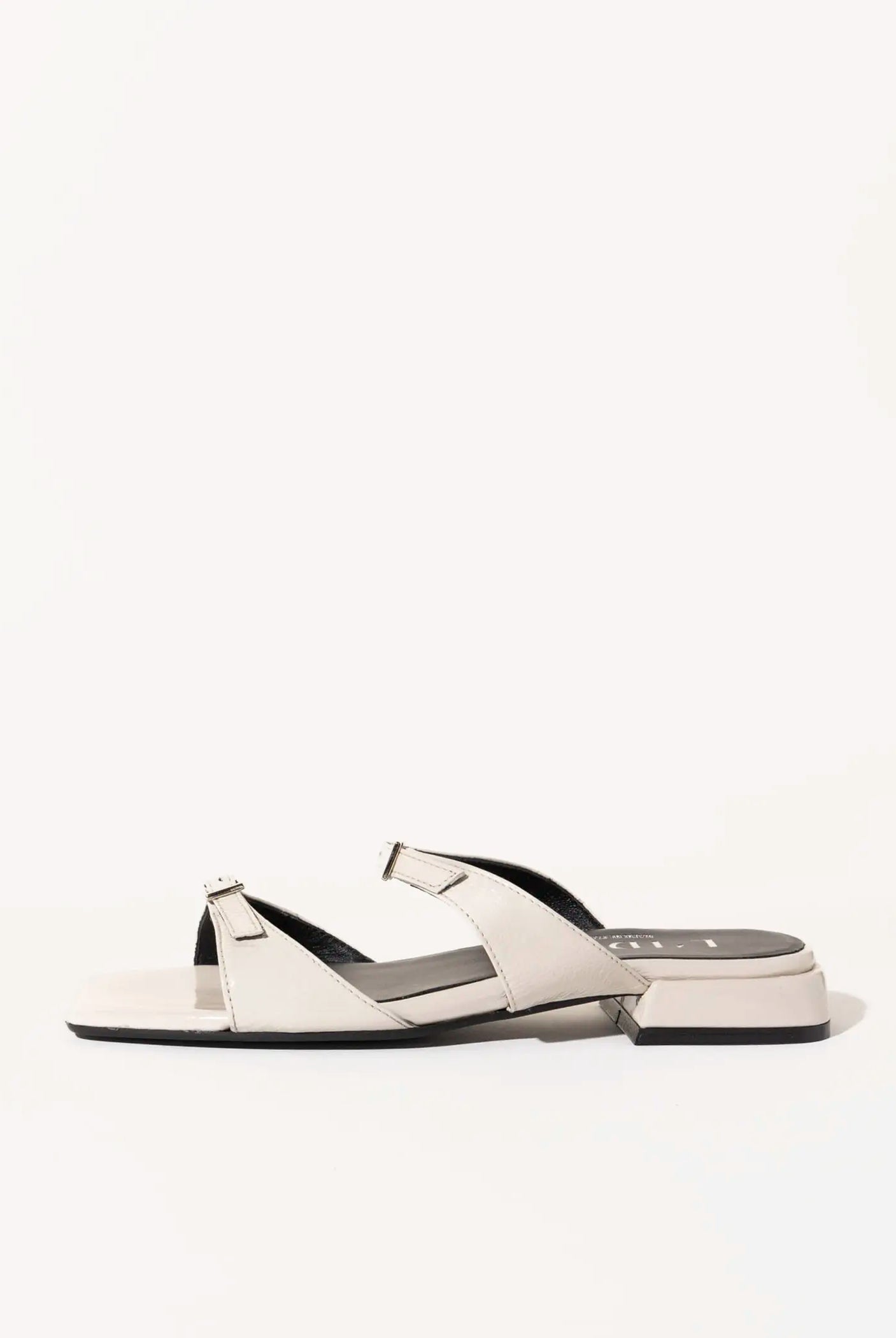 swatch_off white patent laverne leather sandal flat sandals