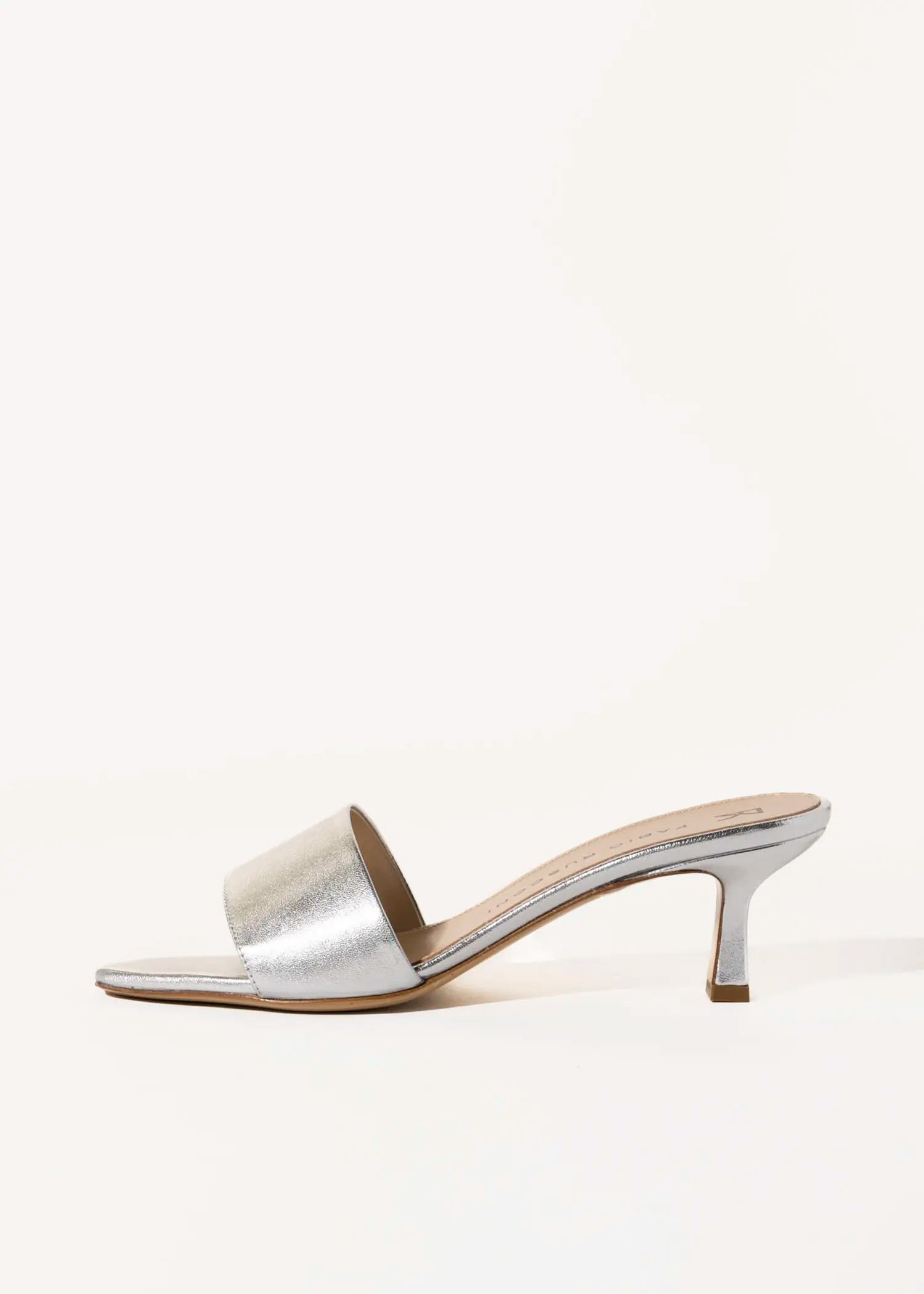 swatch_silver leather slide sandal heeled sandals