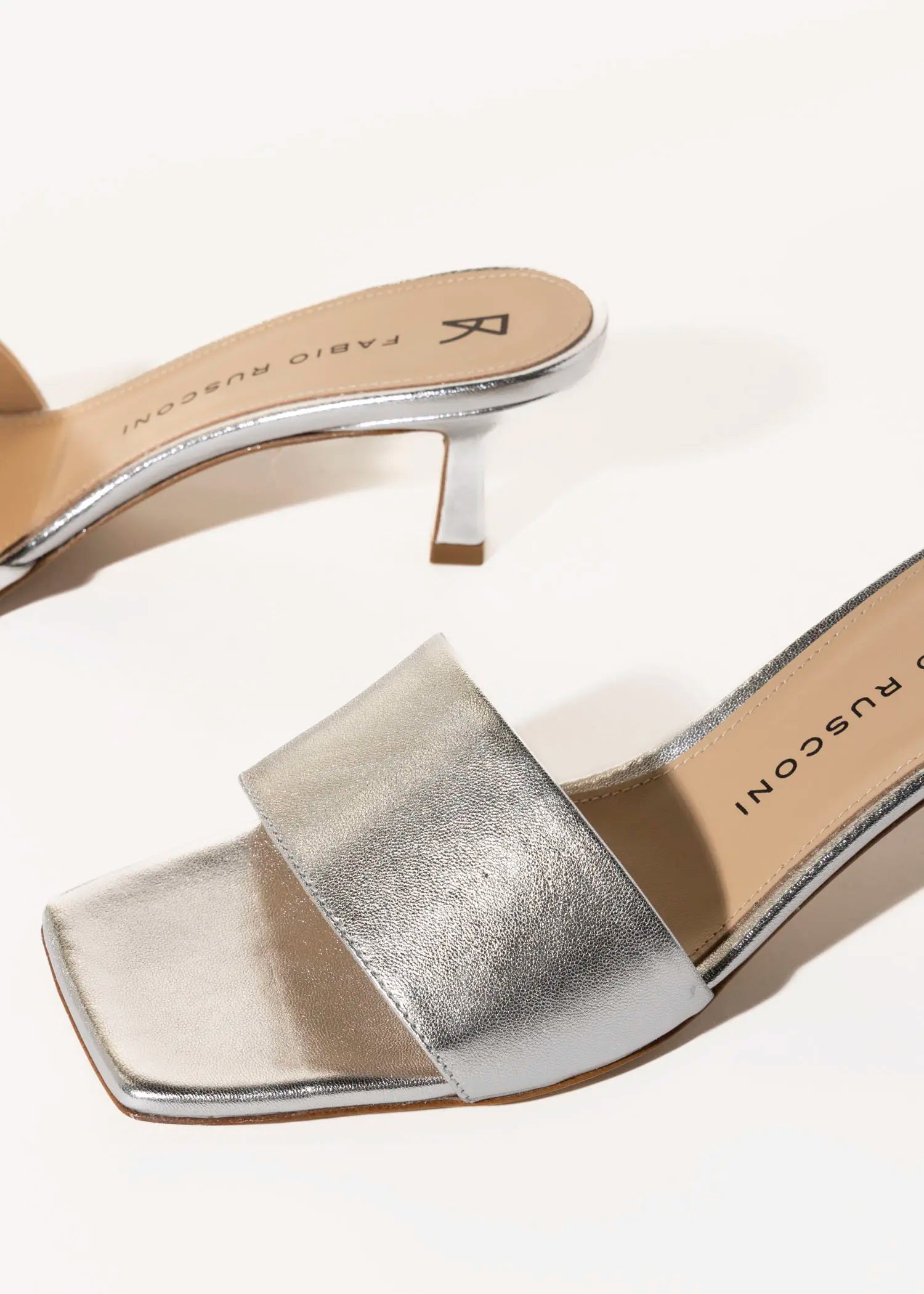 swatch_silver leather slide sandal heeled sandals