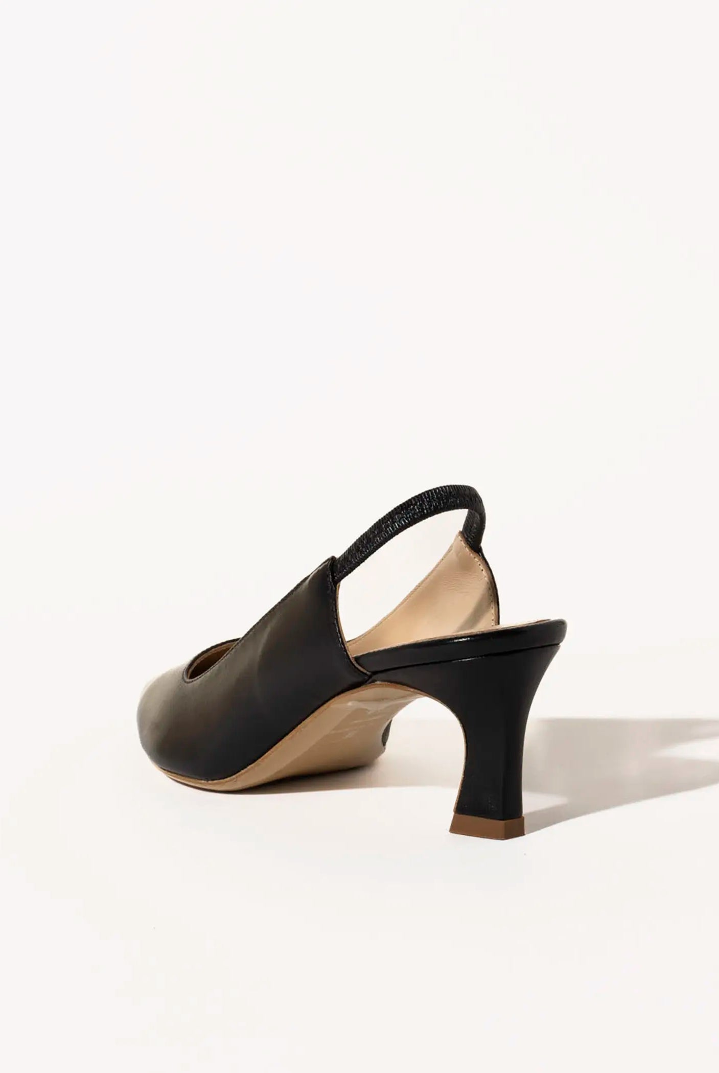 swatch_black leather pointed toe slingback pump heels