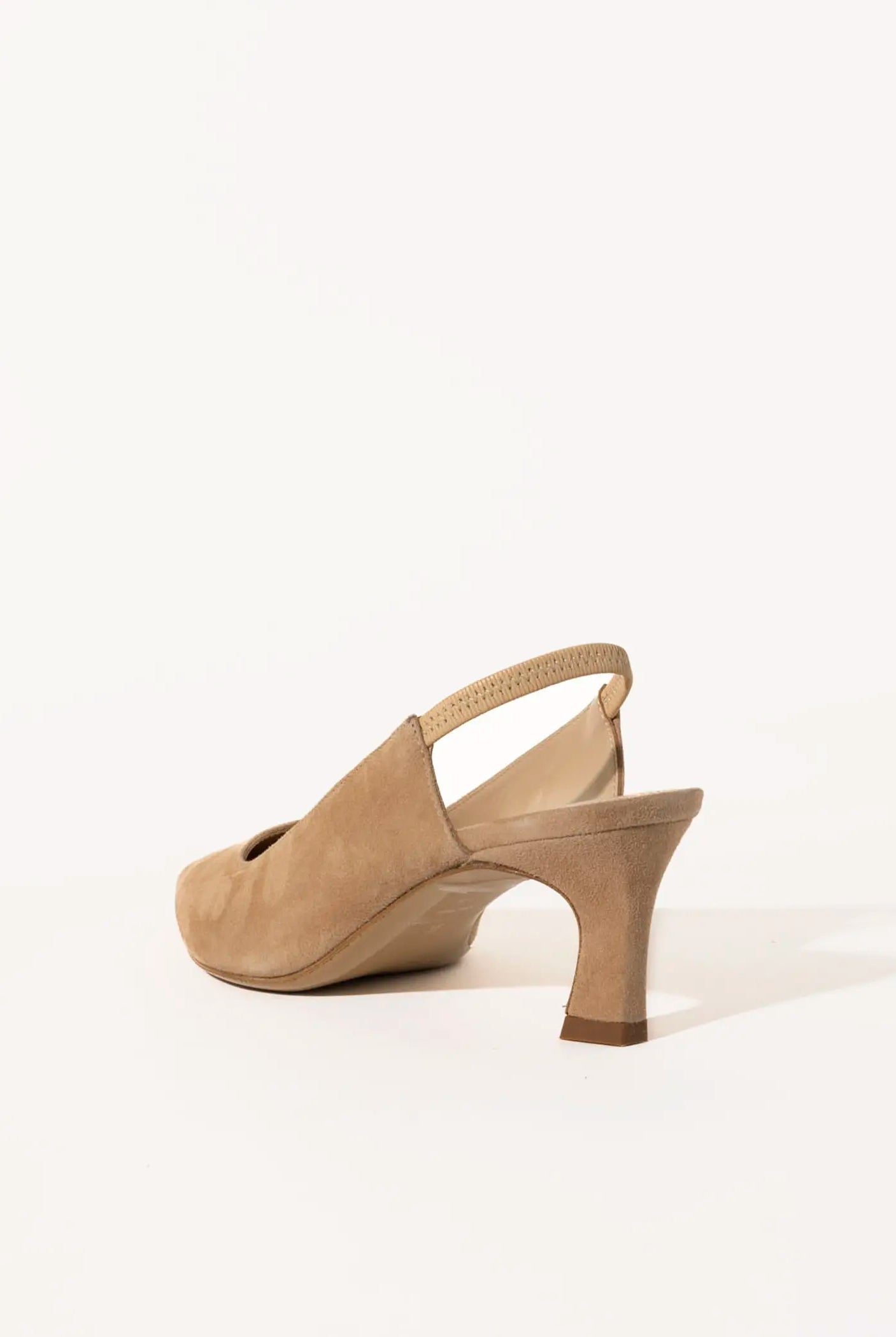 swatch_sand suede pointed toe slingback pump heels