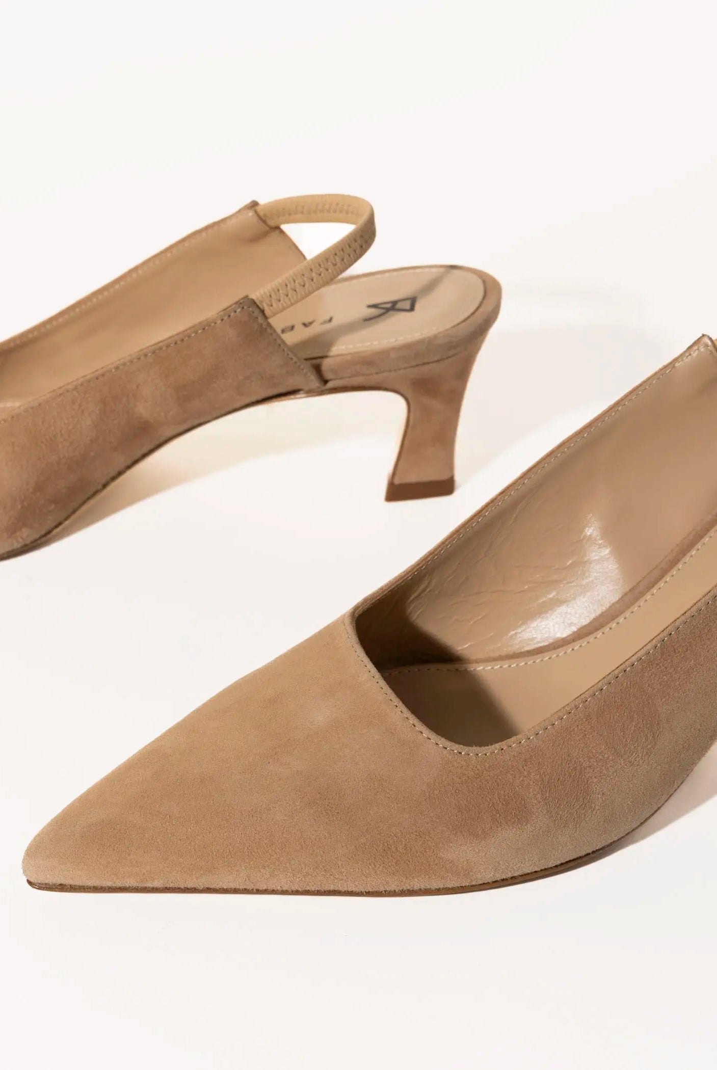swatch_sand suede pointed toe slingback pump heels