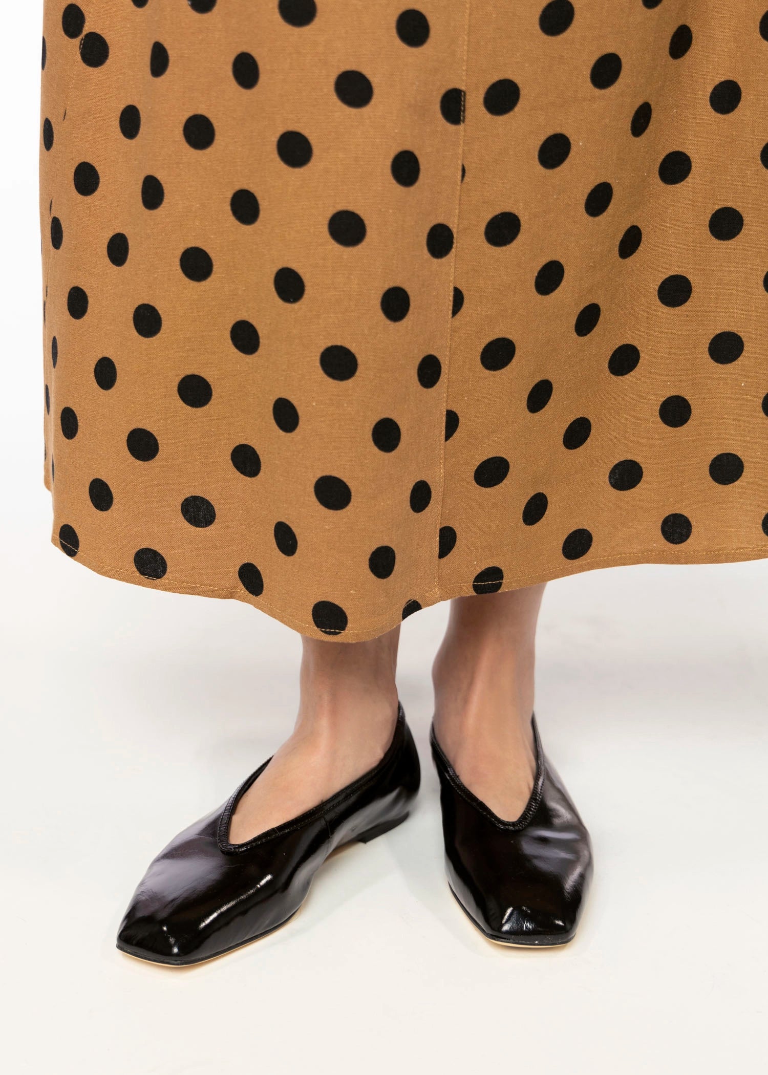 swatch_Patent Black bianca leather flat flat shoes