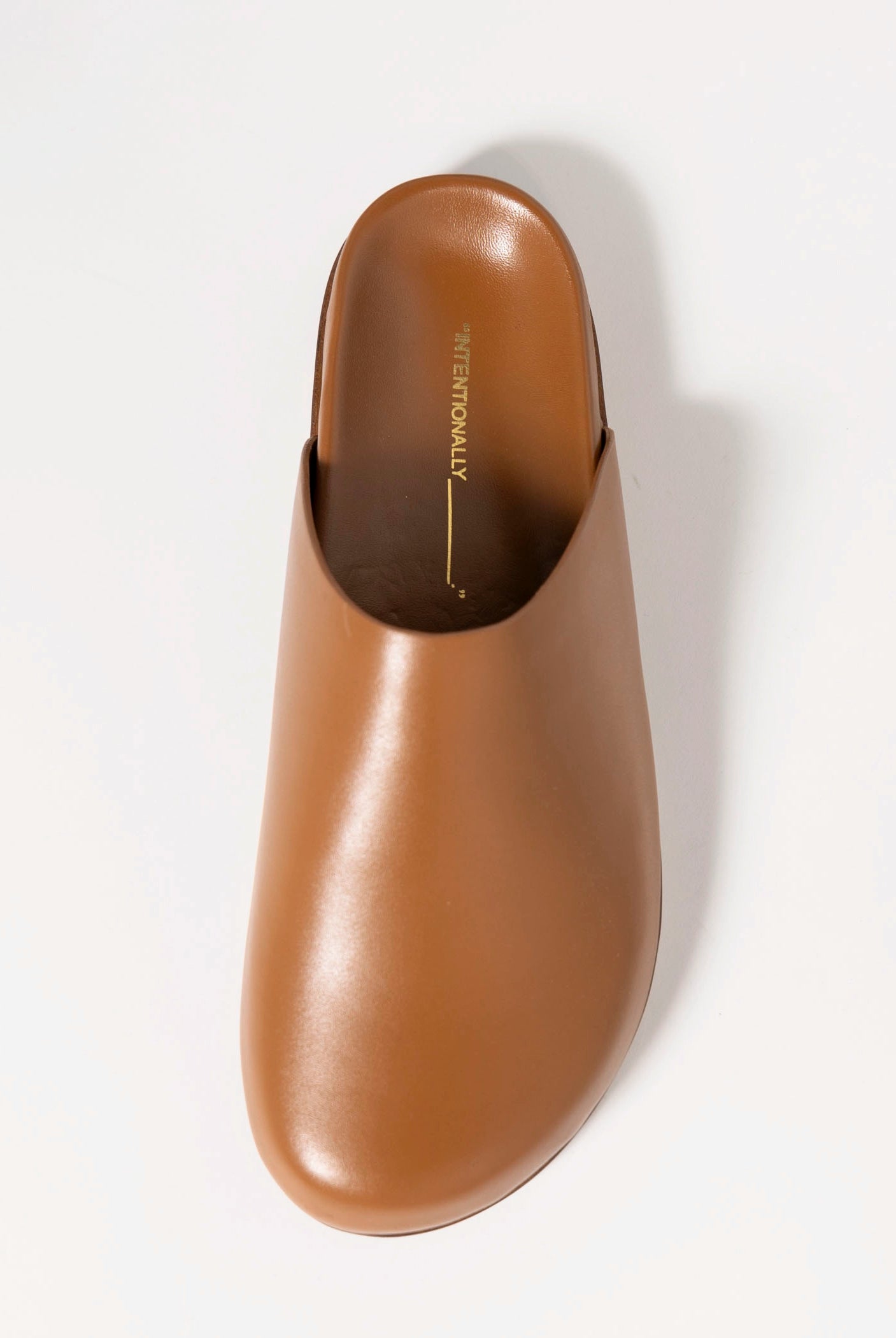 swatch_Camel intentionally blank agatha leather clog