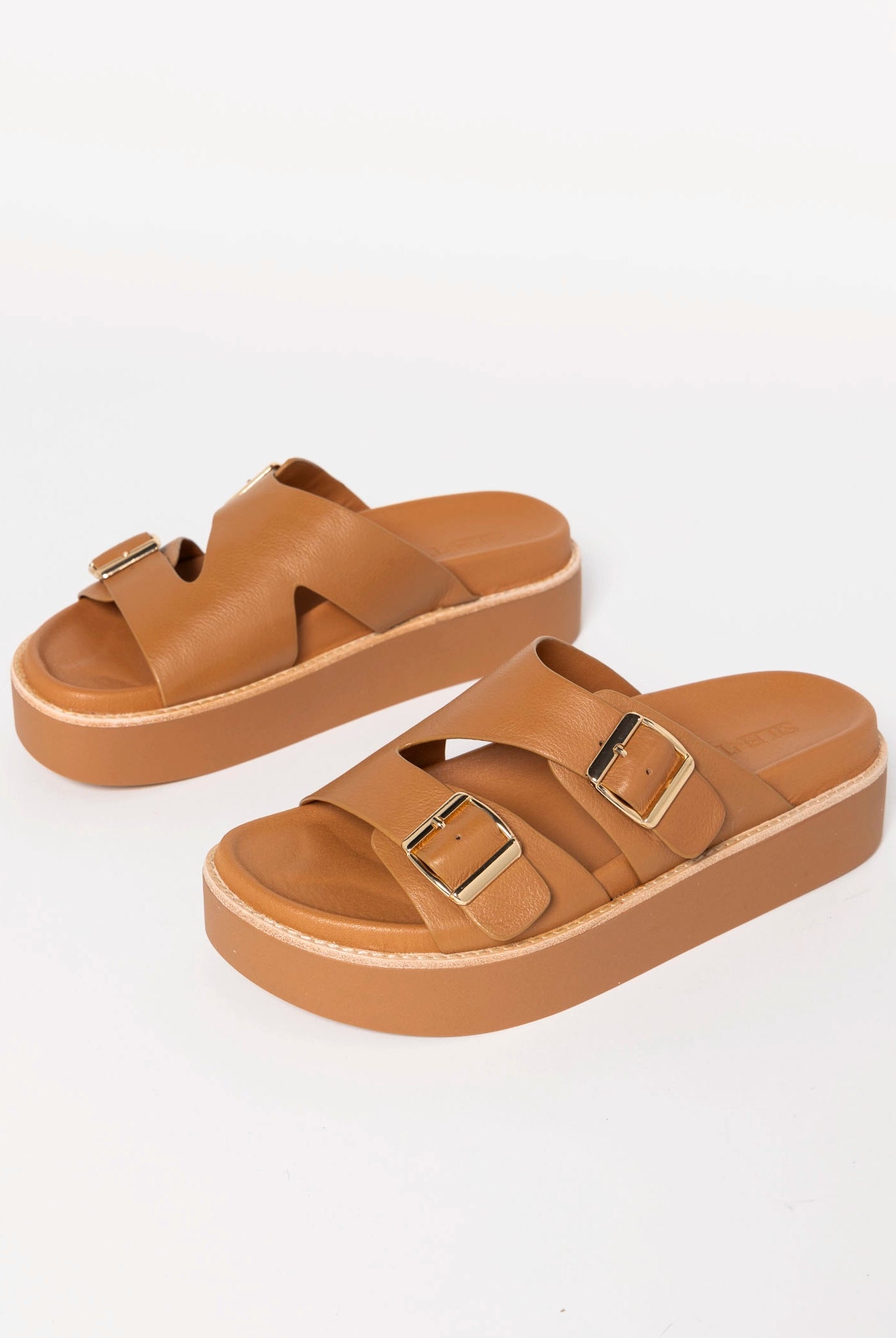 swatch_Tan Leather silent d gizella platform sandal