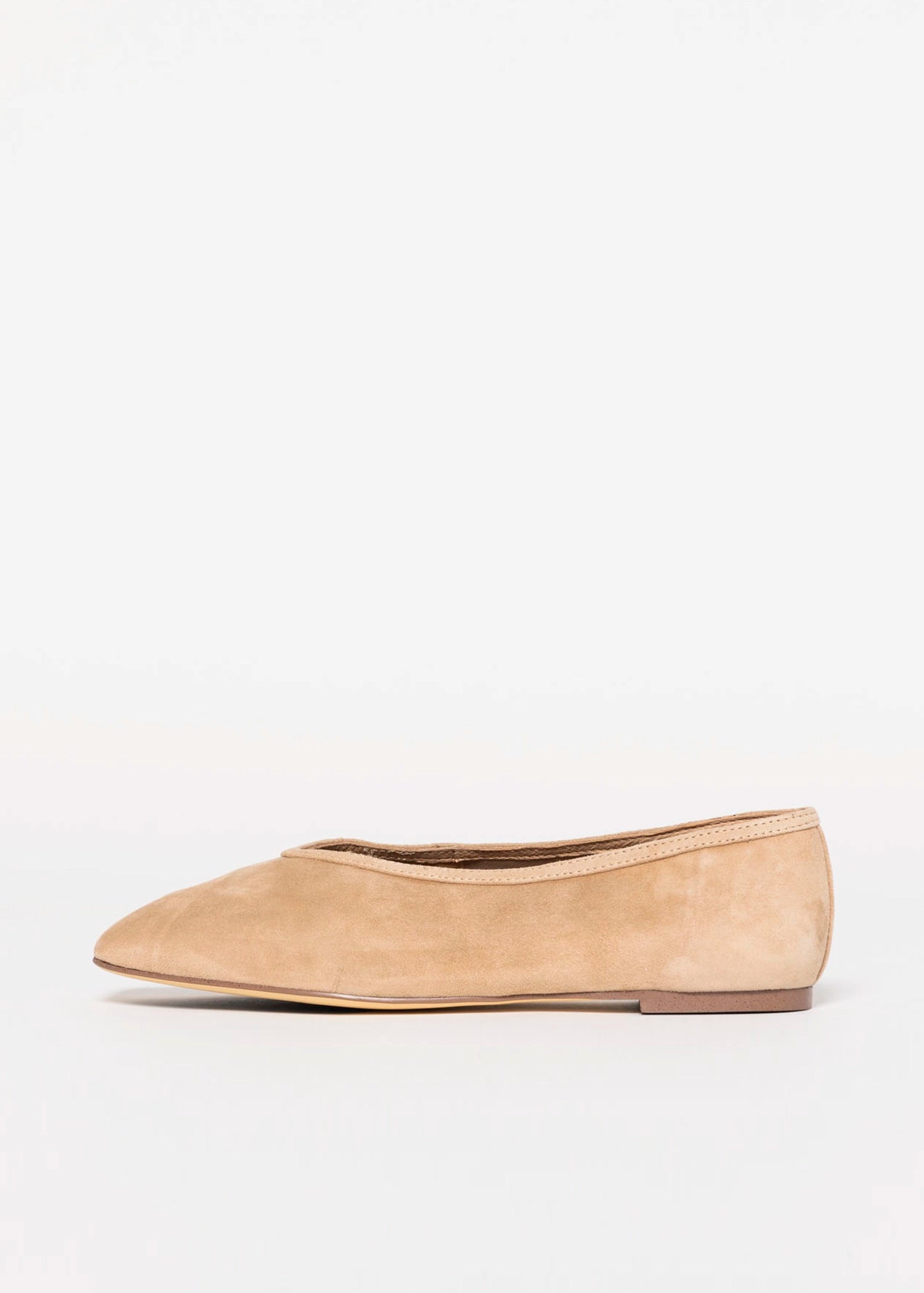 swatch_Wheat Suede bianca leather flat flat shoes