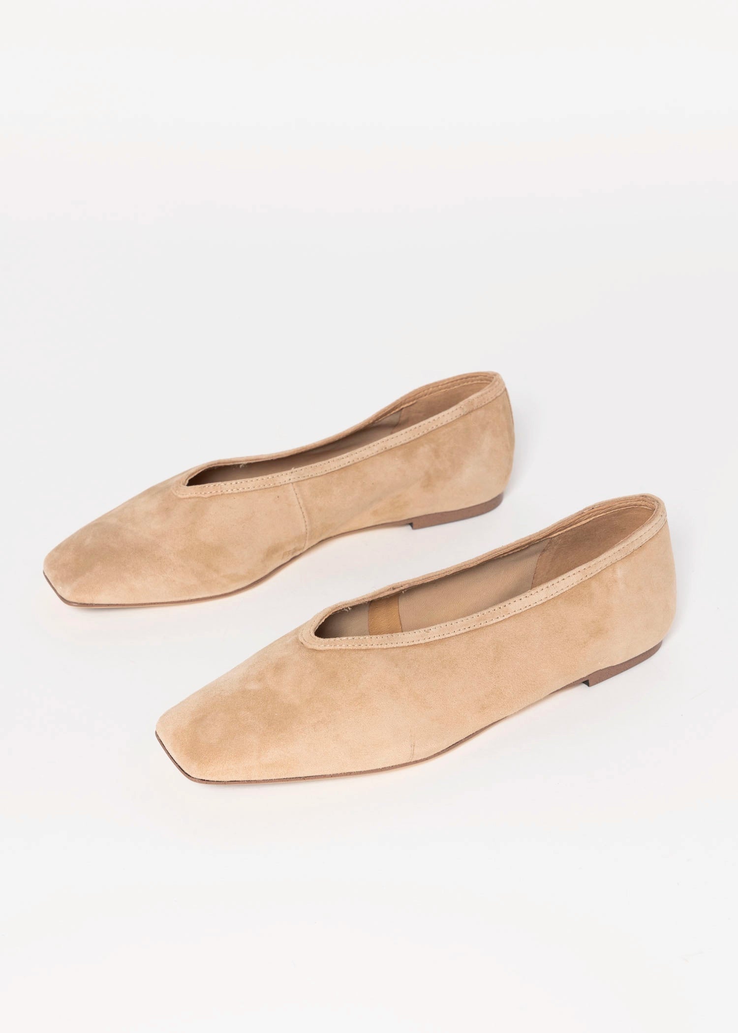 swatch_Wheat Suede bianca leather flat flat shoes