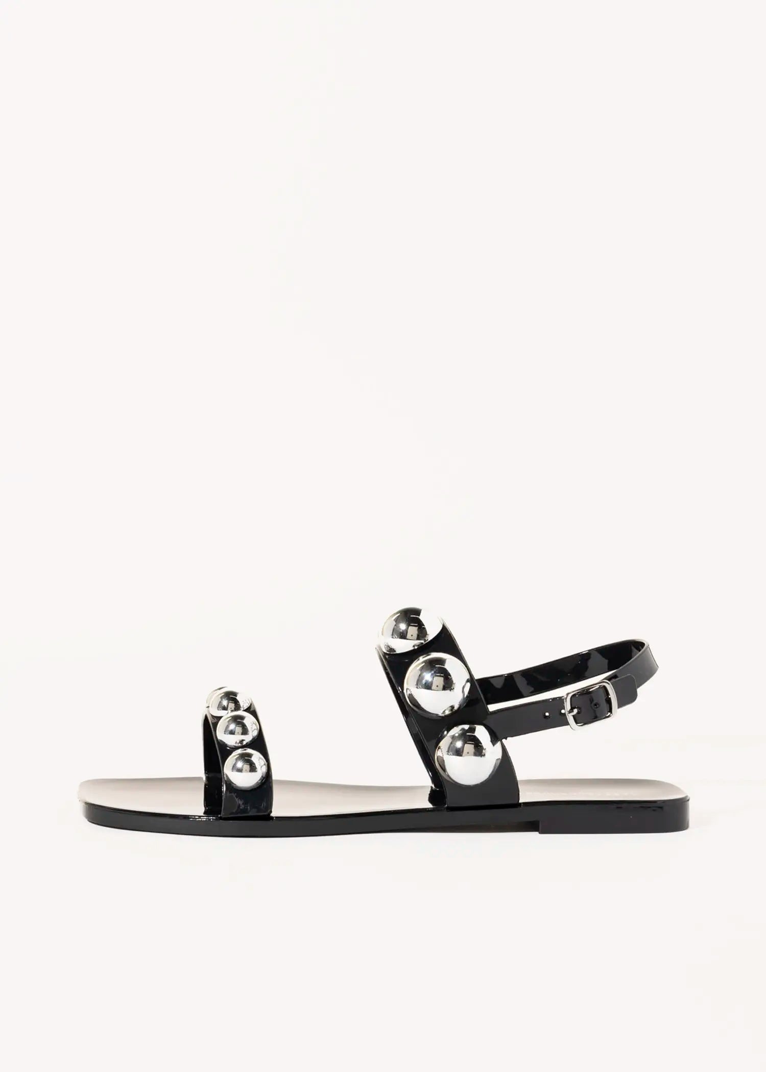 swatch_black gum drop jelly sandal flat sandals