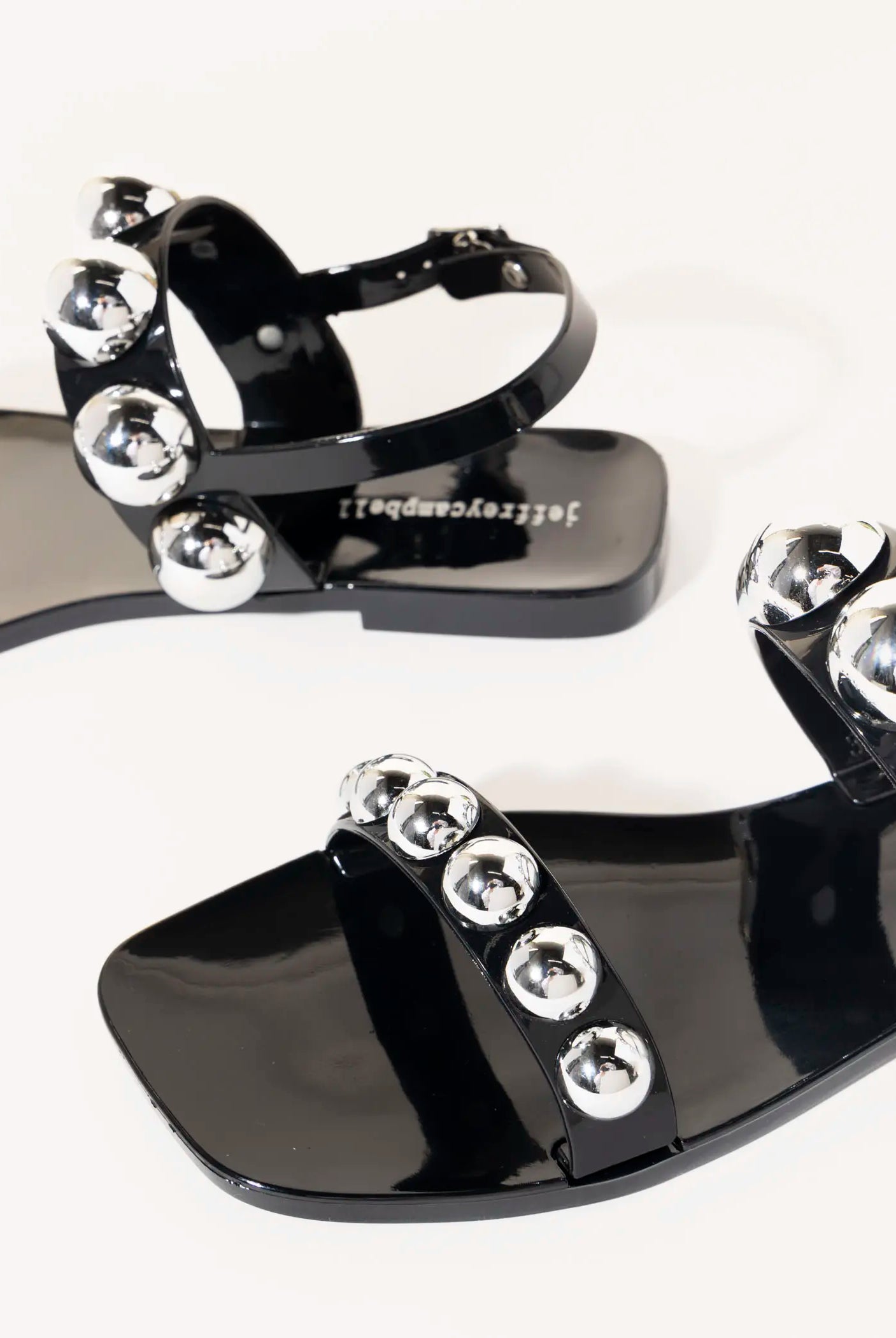 swatch_black gum drop jelly sandal flat sandals