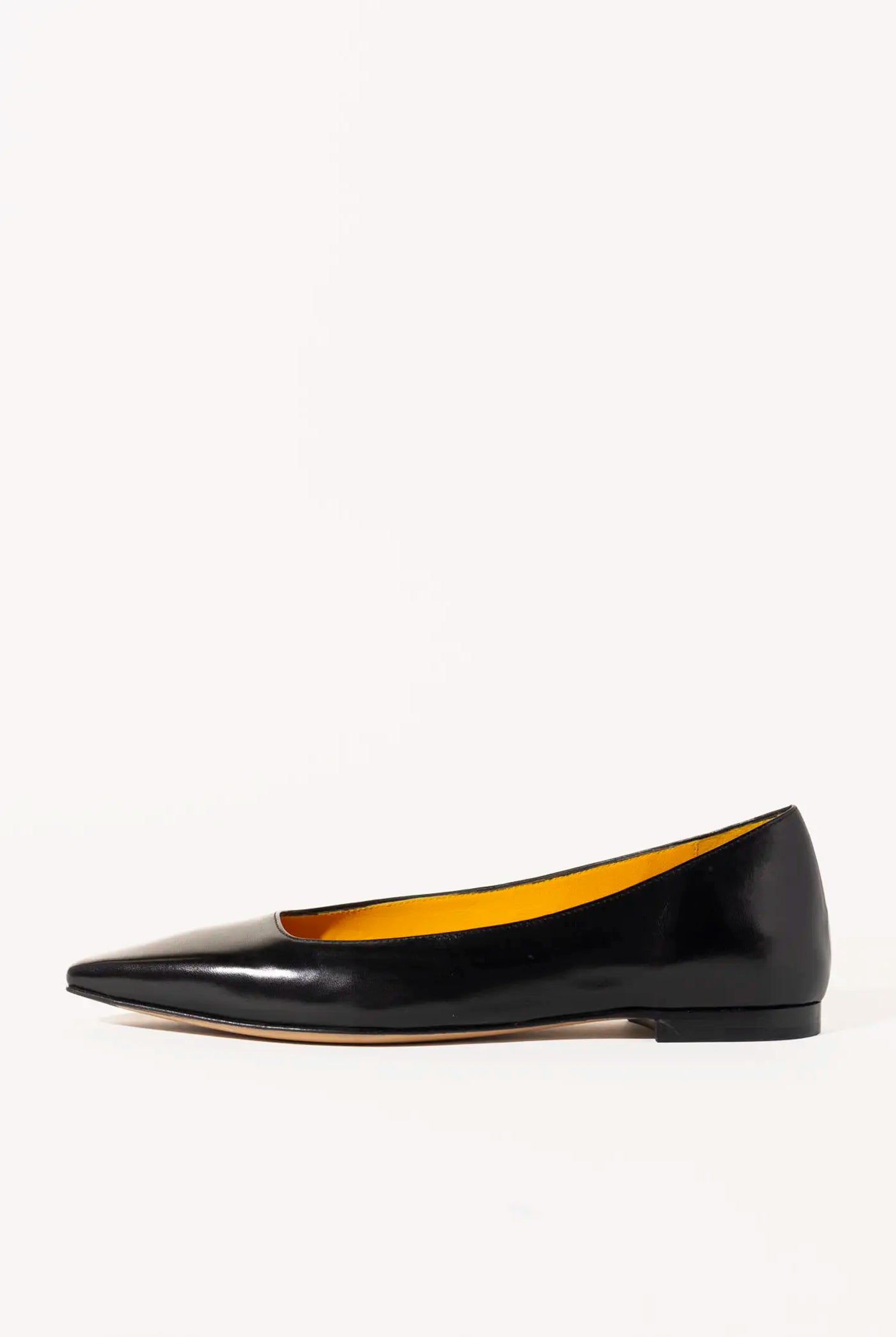 swatch_black leather leather flat flat shoes