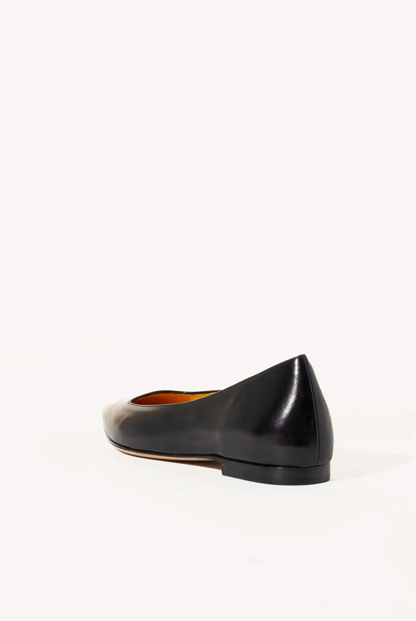 swatch_black leather leather flat flat shoes