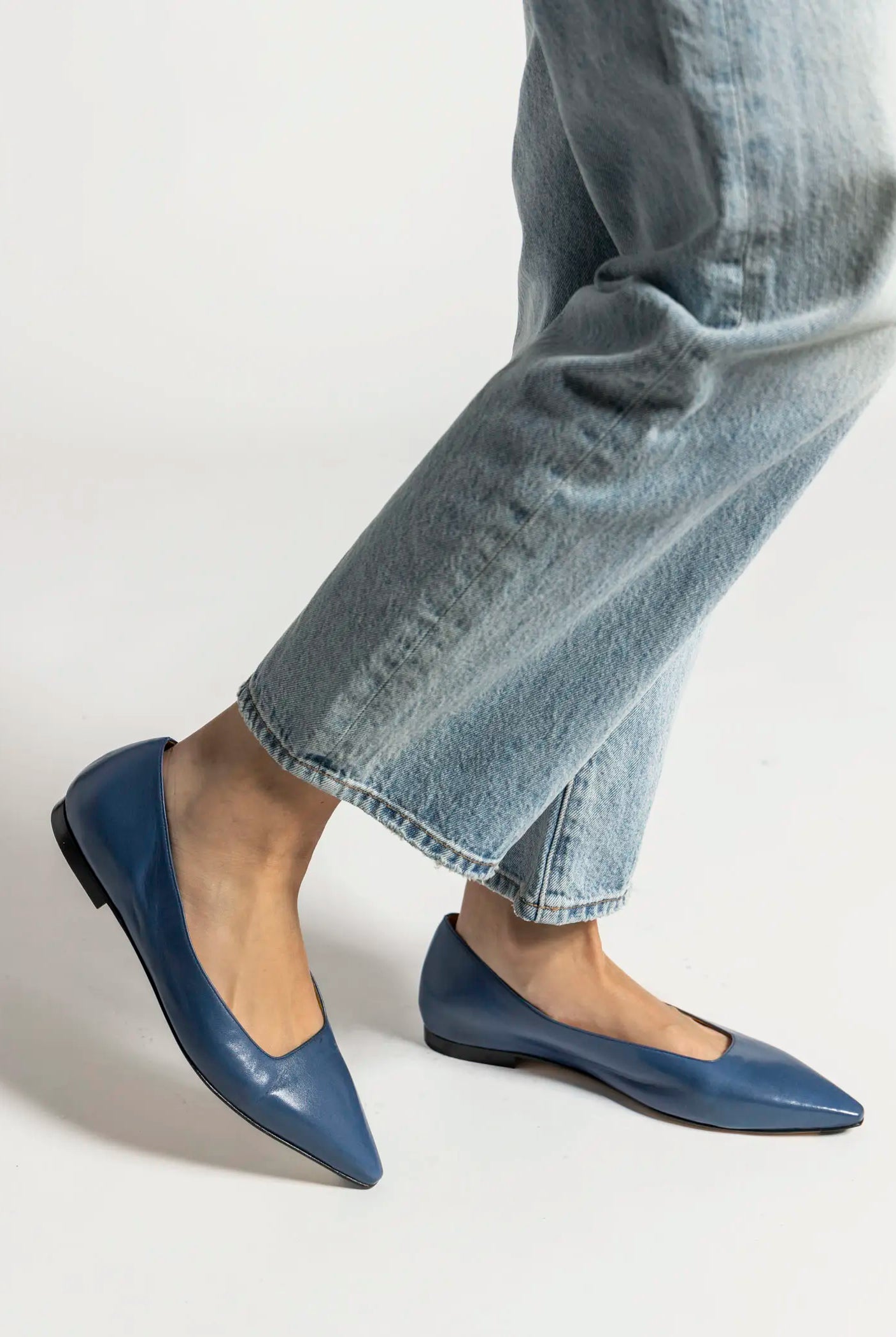 swatch_jeans leather leather flat flat shoes