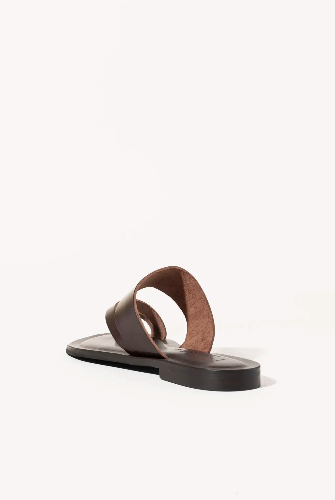 swatch_dark brown leather leather toe ring sandal flat sandals