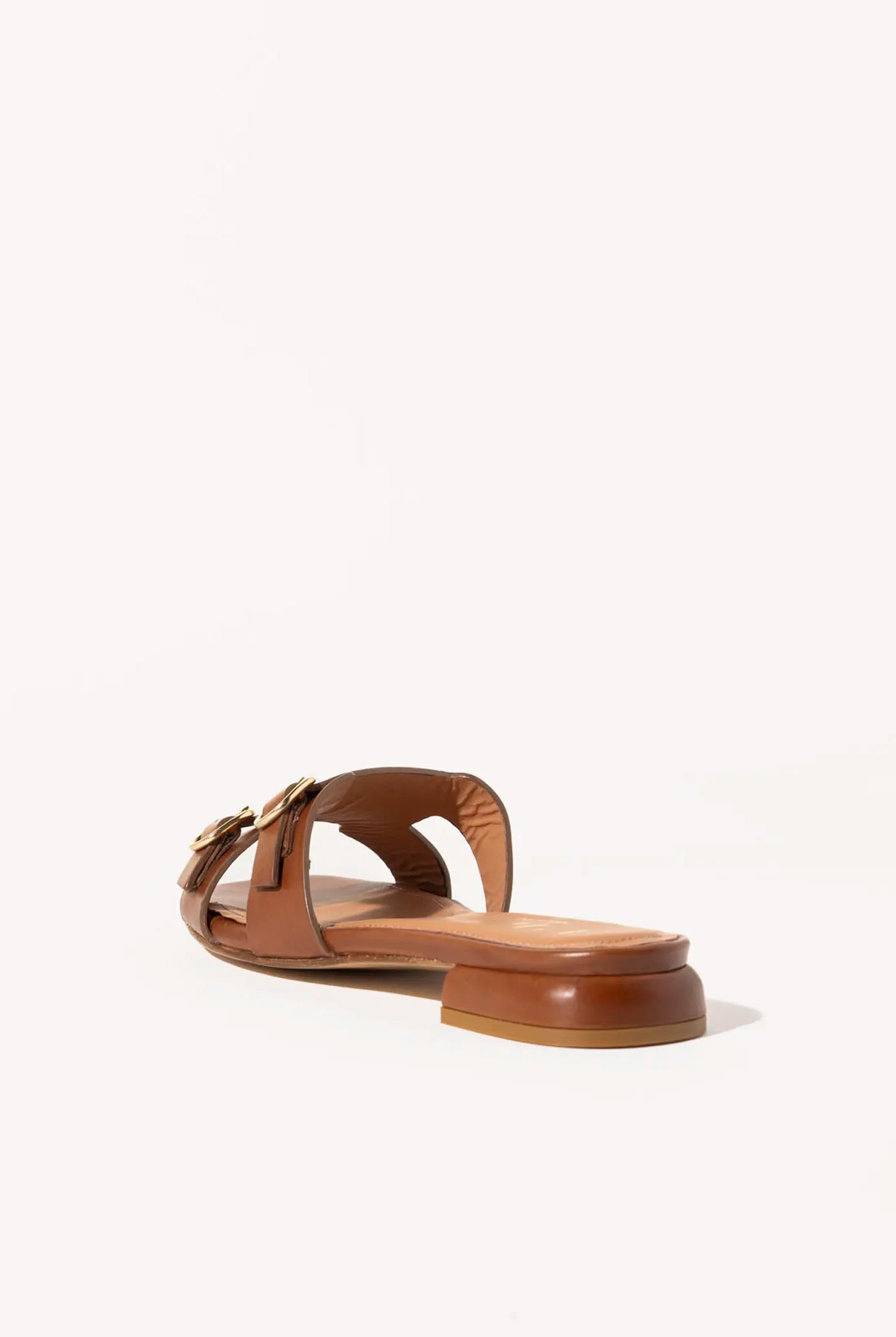 swatch_brown leather monk strap sandal flat sandals