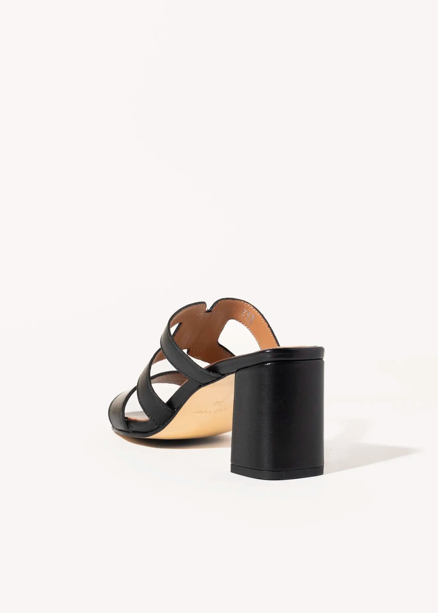 swatch_black leather heeled cutout sandal heeled sandals